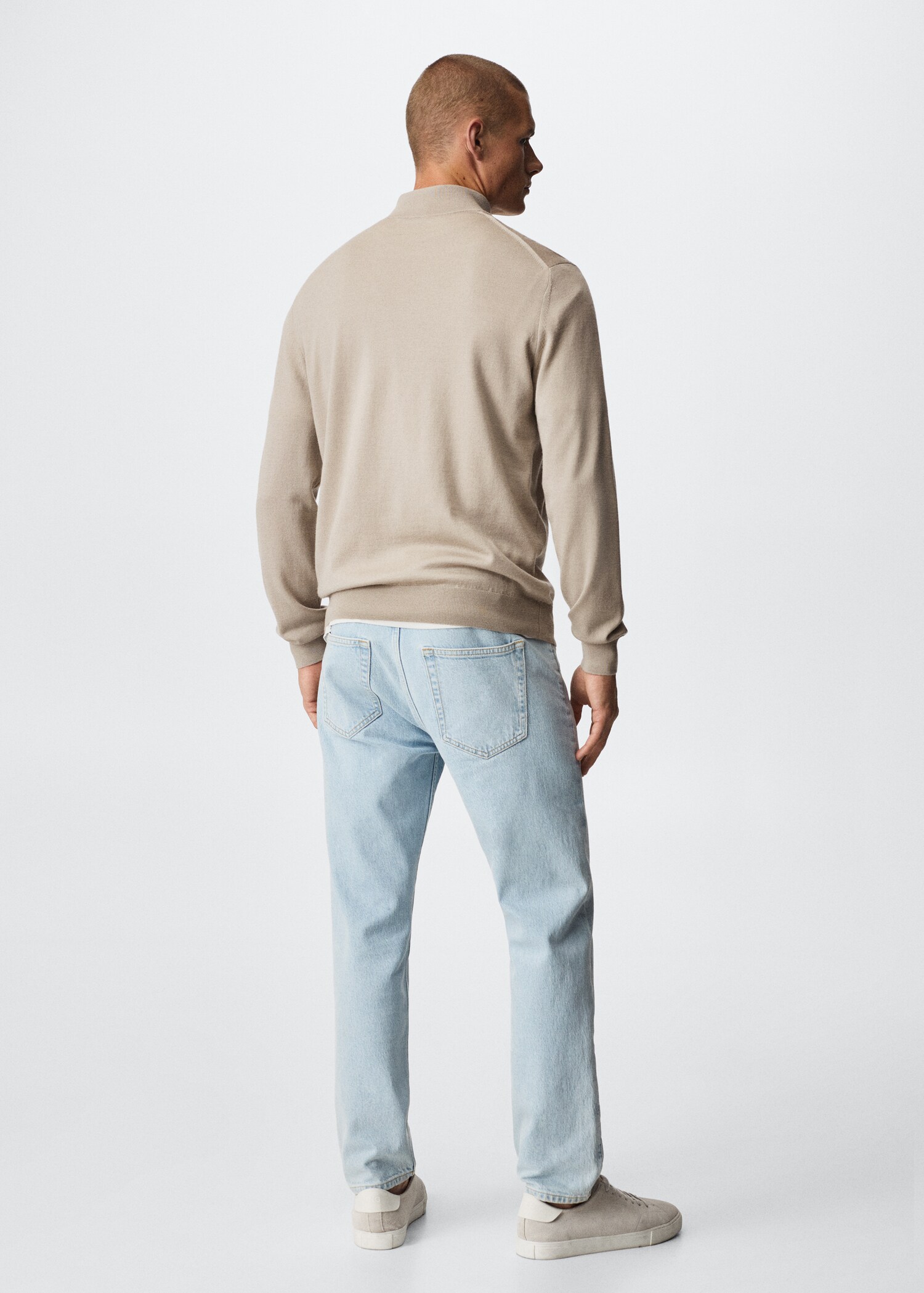 Wool zip neck jumper - Reverse of the article
