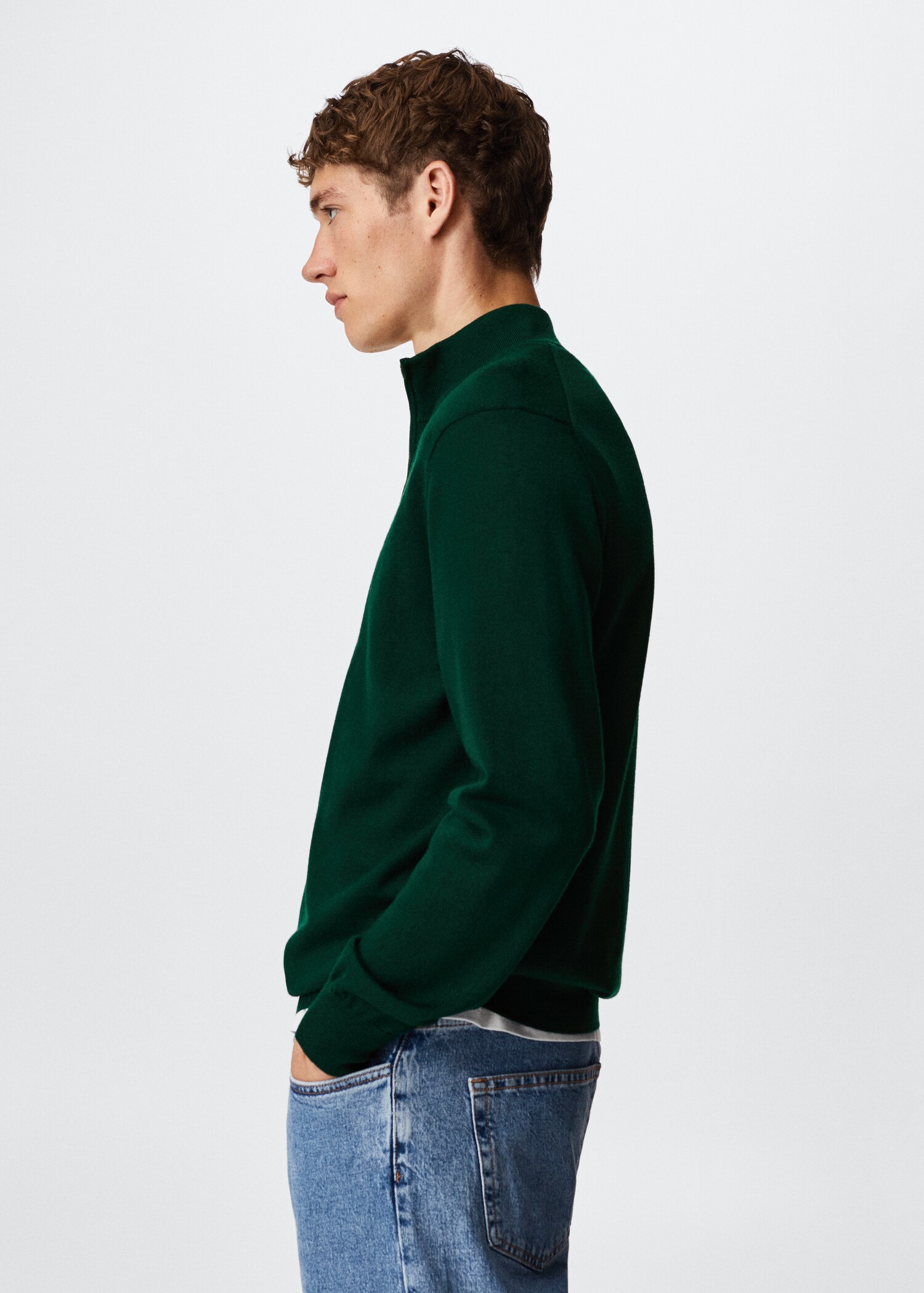 Wool zip neck jumper - Details of the article 2