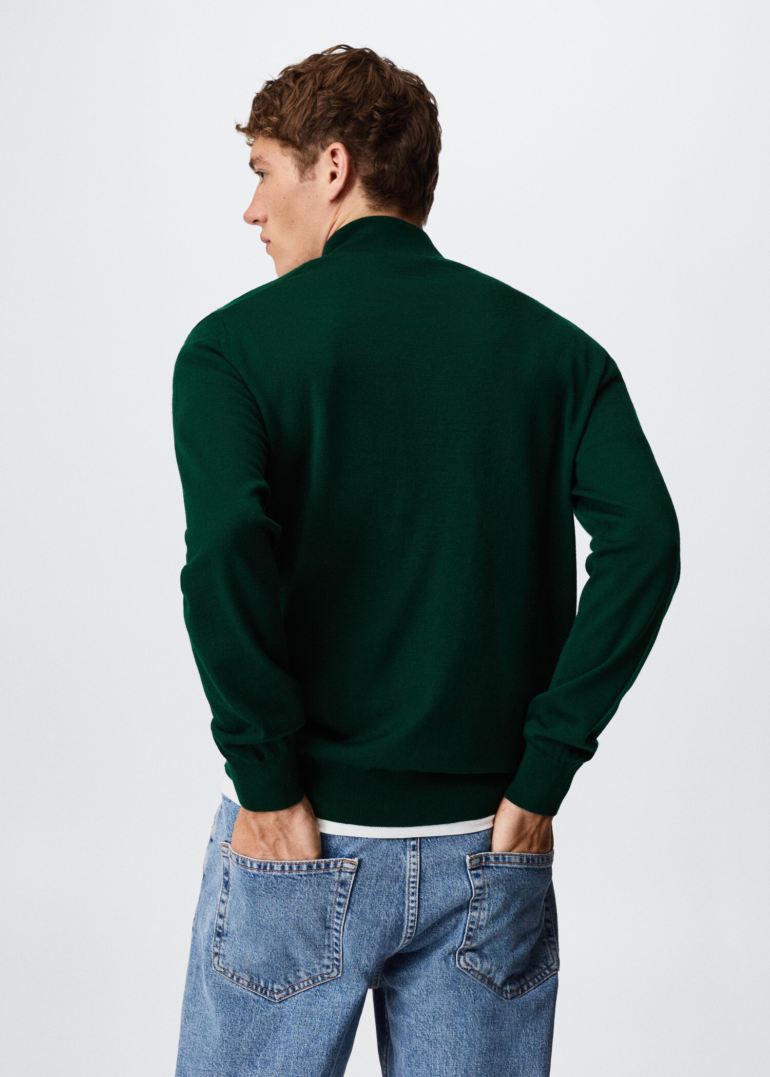 Wool zip neck jumper - Reverse of the article