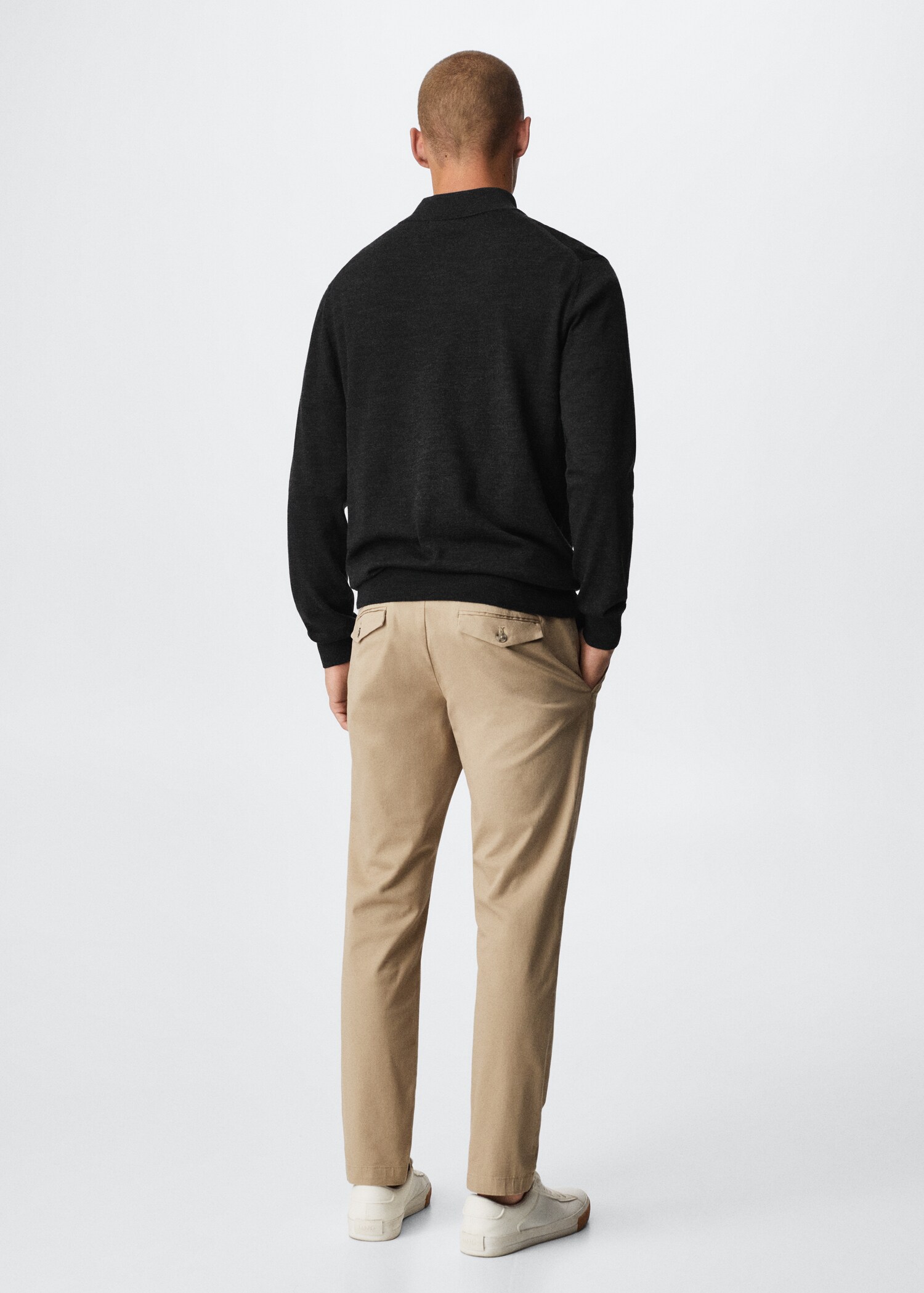 Pull-over laine col à tirette - Verso de l’article