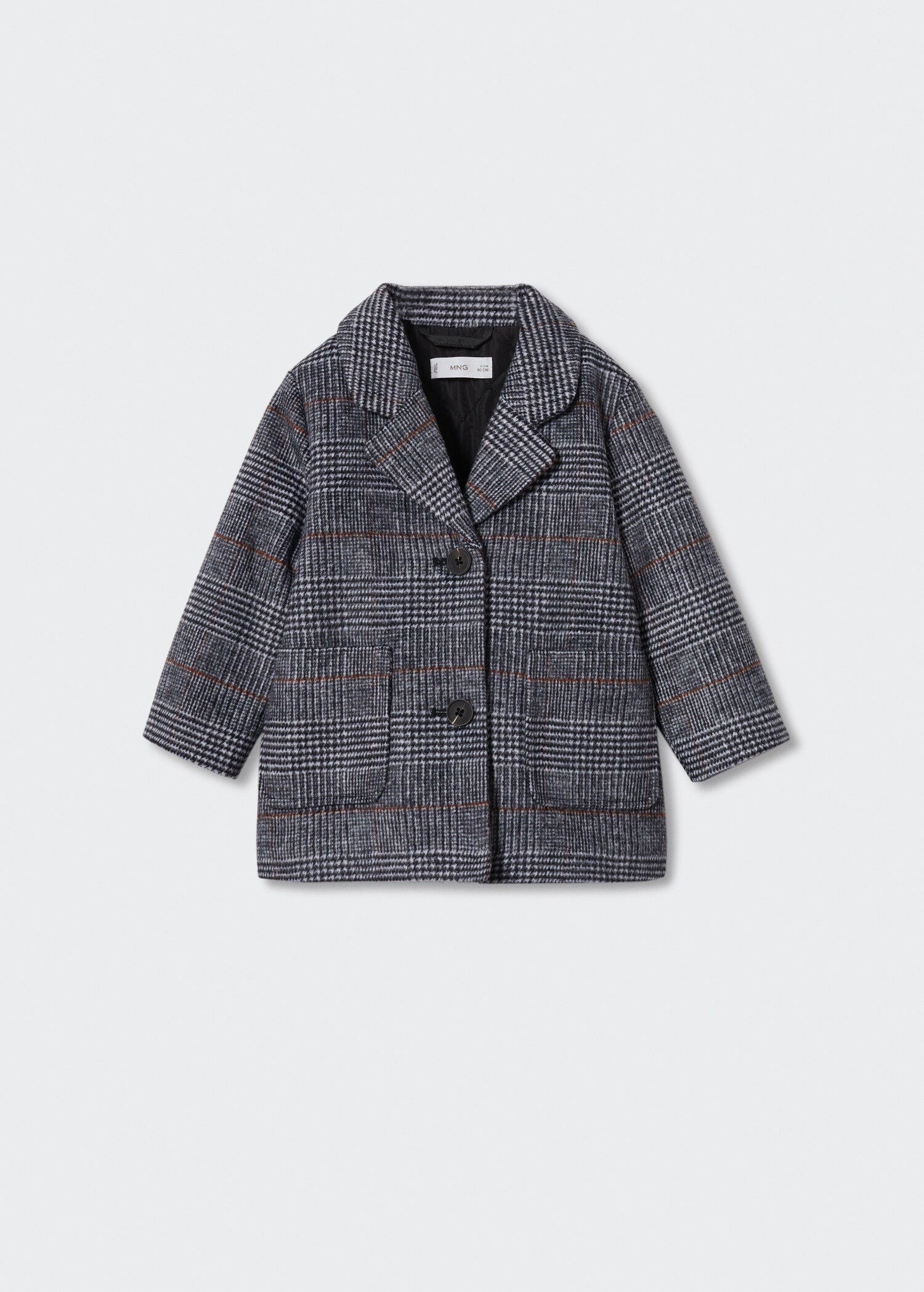 Checked lapels coat - Article without model