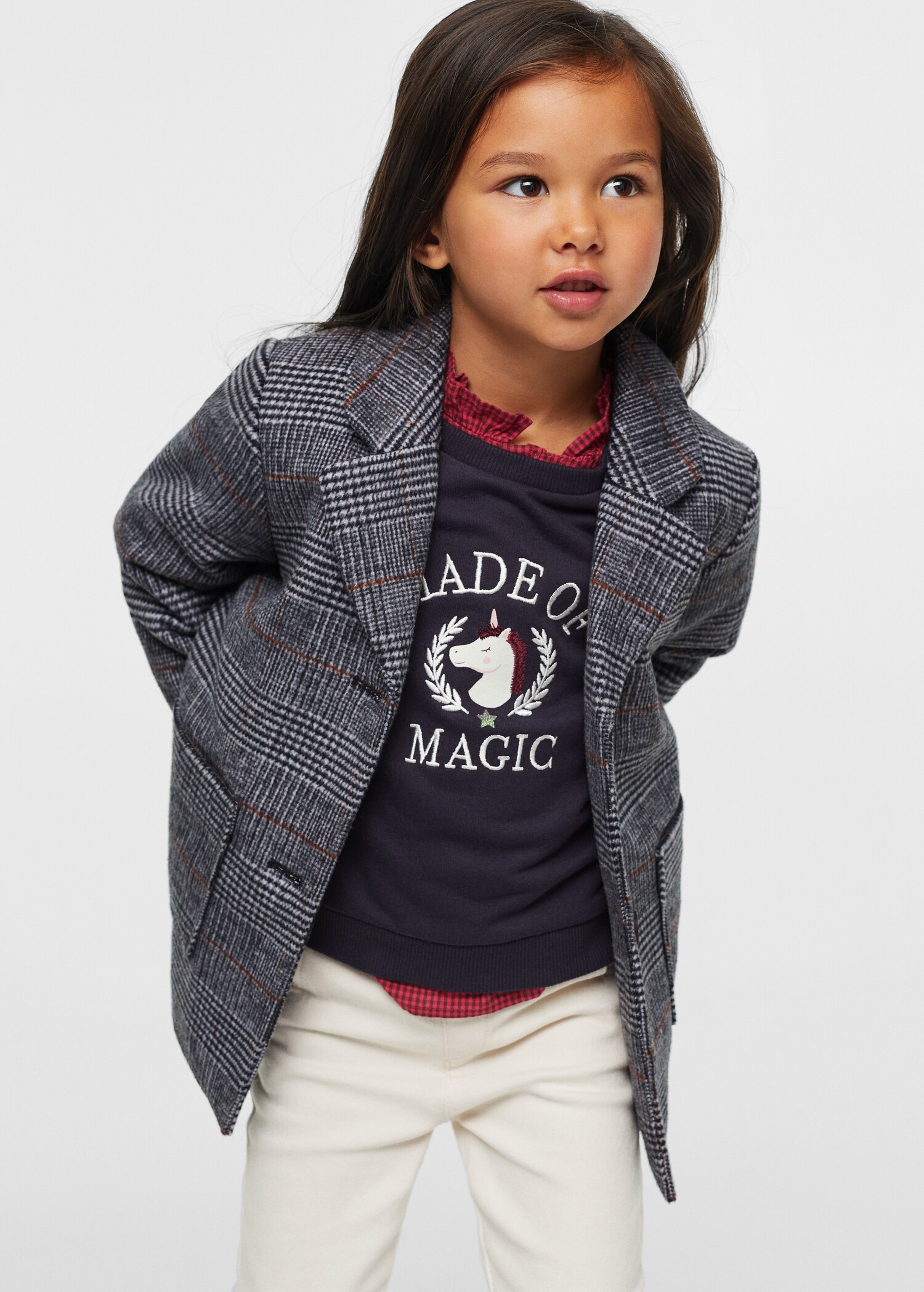 Checked lapels coat - Details of the article 4