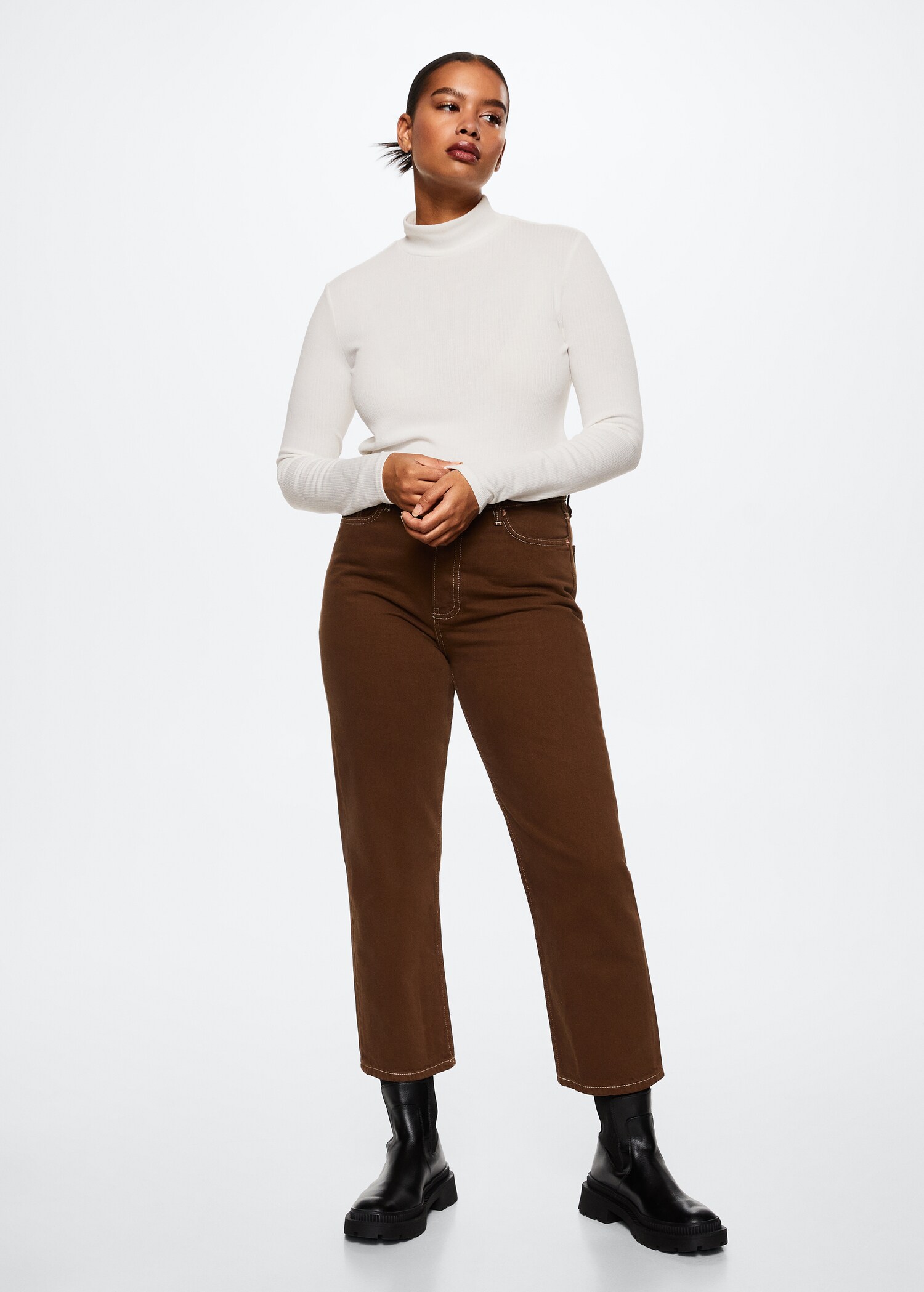 Ribbed long-sleeved t-shirt - Details of the article 4