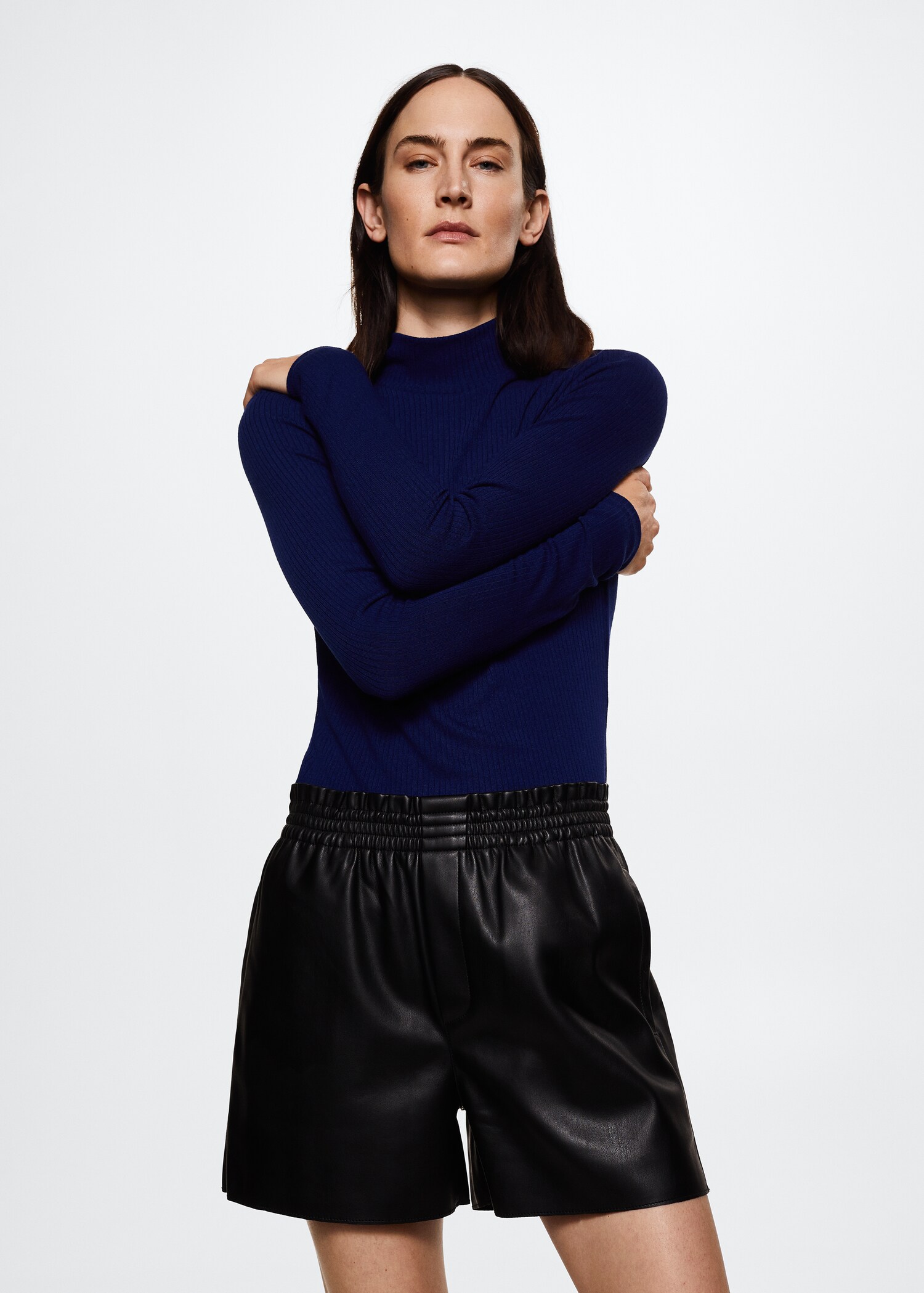 Ribbed long-sleeved t-shirt - Medium plane