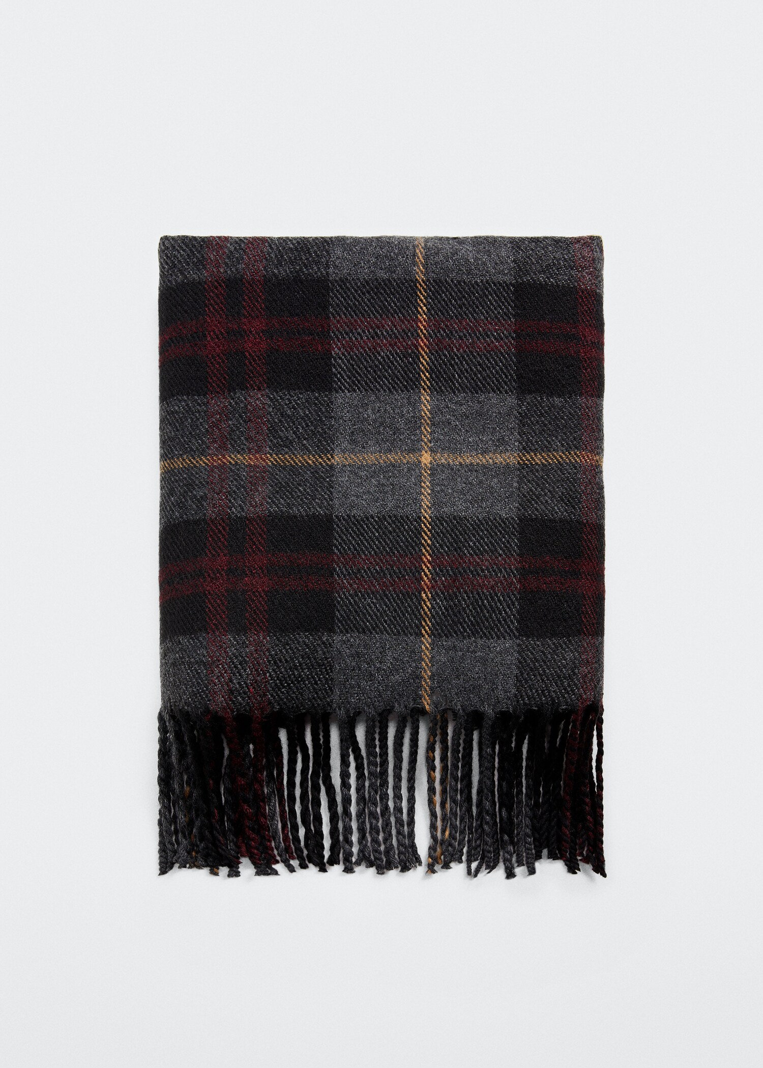 Fringed check scarf - Article without model