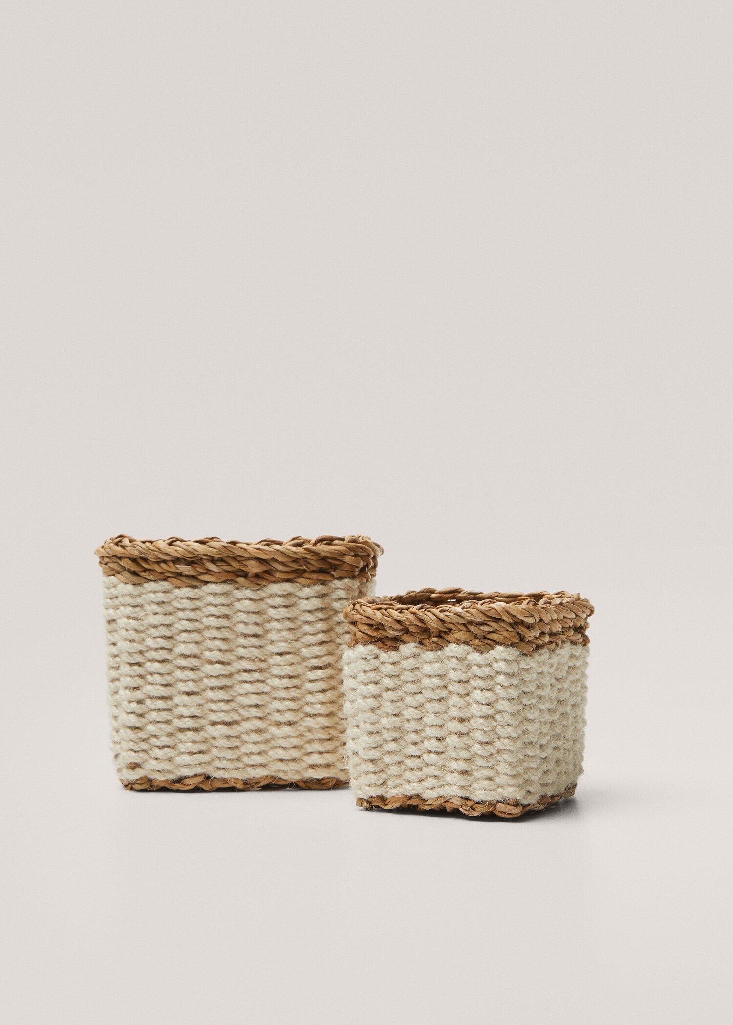 Coș din fibre naturale 14x14 cm - Detaliu al articolului 3