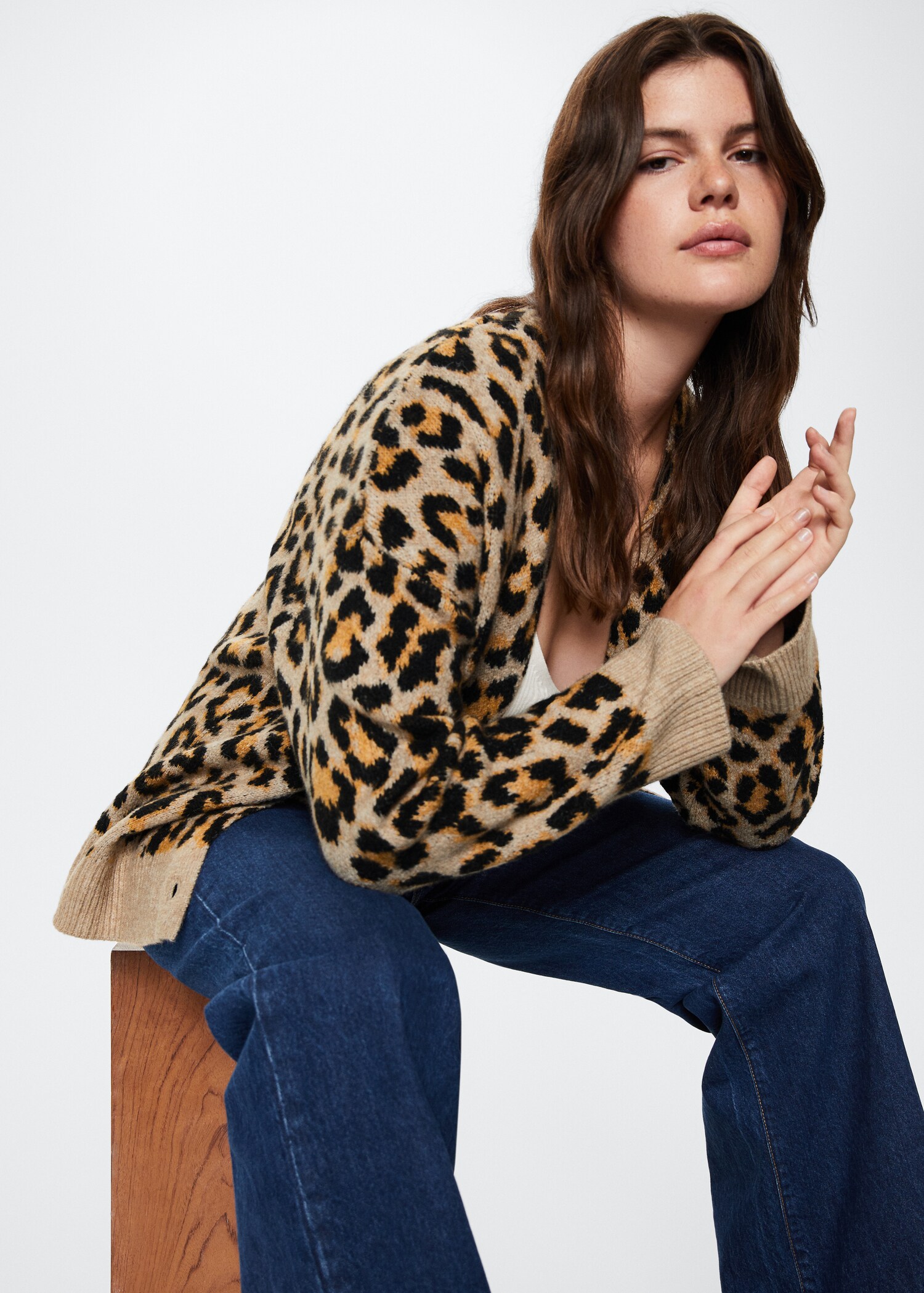 Animal print cardigan - Details of the article 4