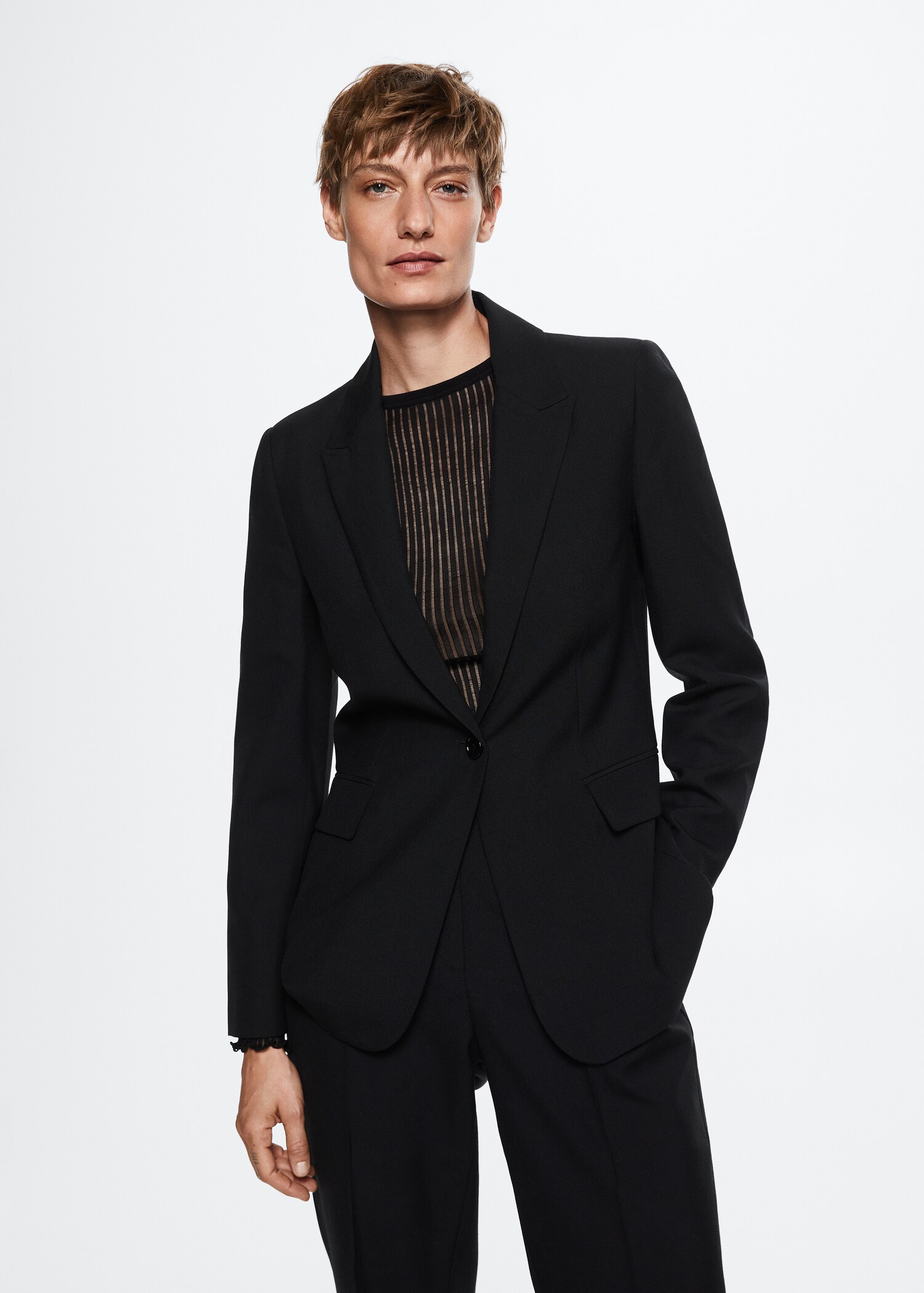 Kostym ylle-blandad kostym blazer - Bild av mittparti