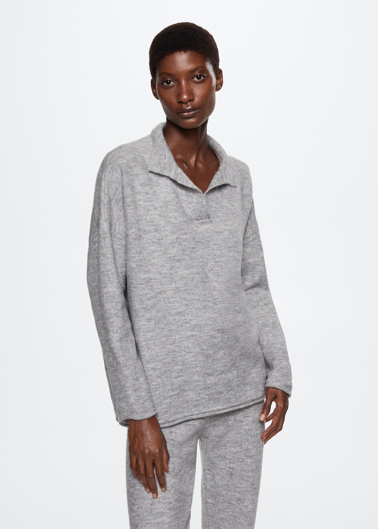 Pullover mit Polo-Kragen