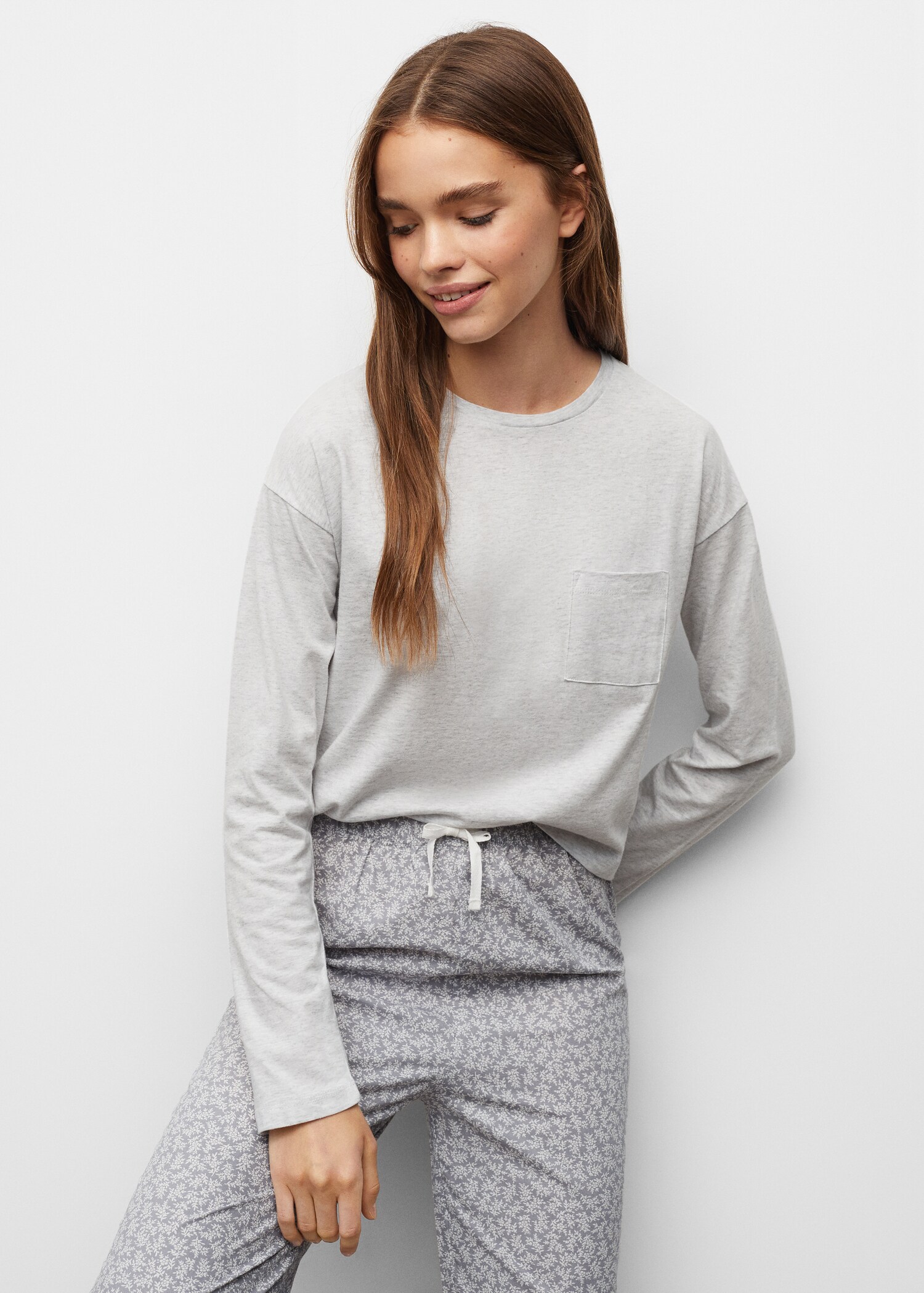 Pijama algodão estampado - Plano médio