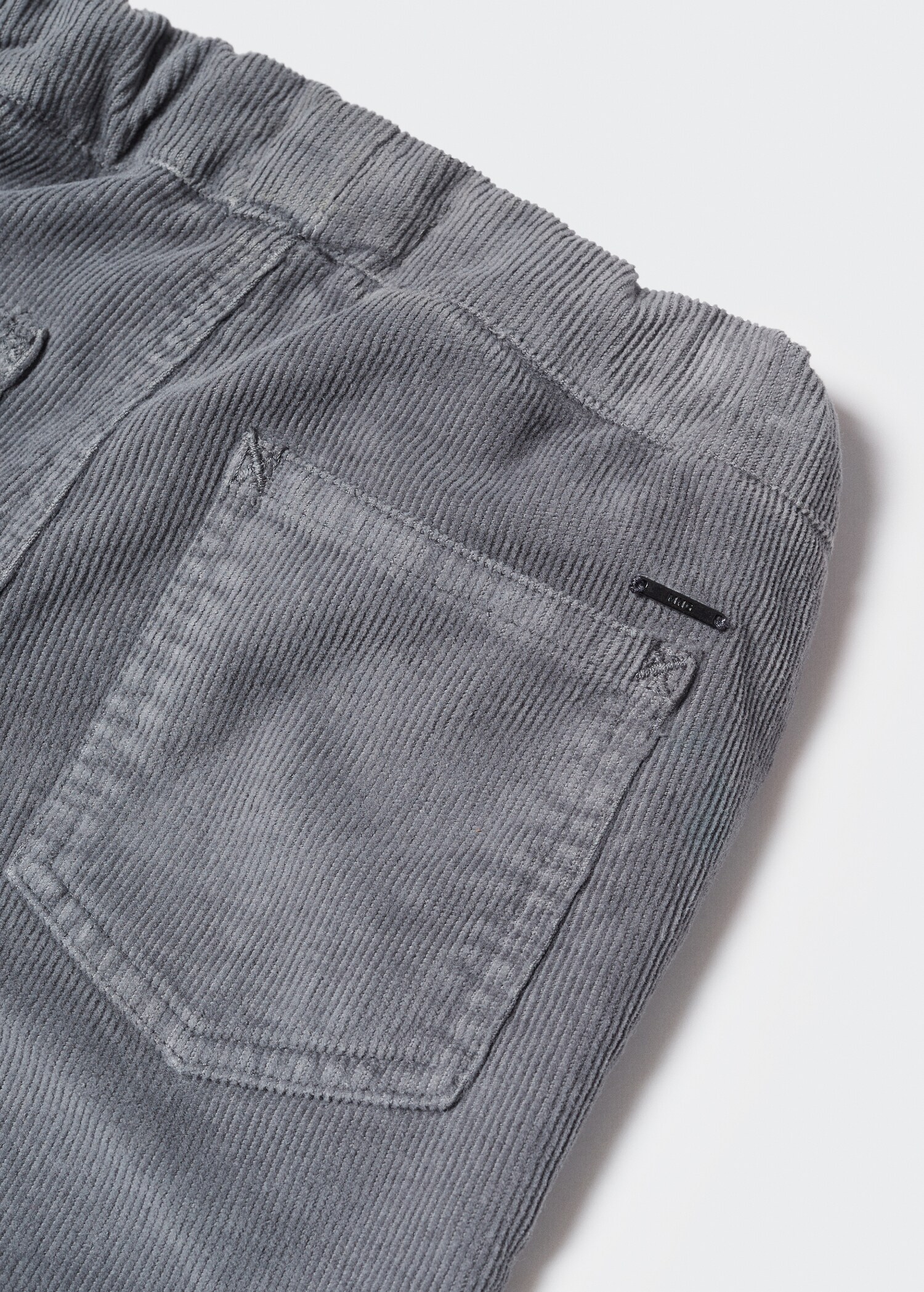 Corduroy straight trousers - Details of the article 0