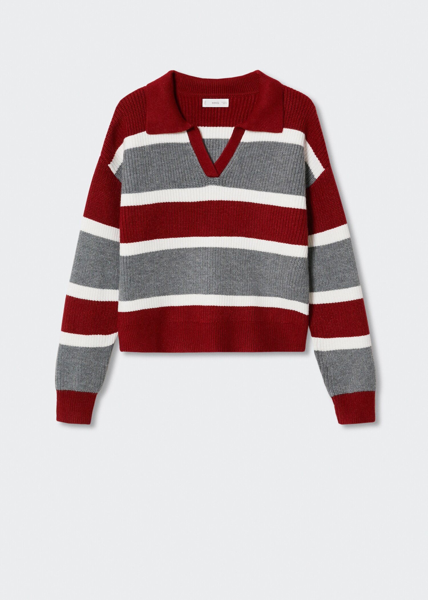 Striped rib sweater - Article without model