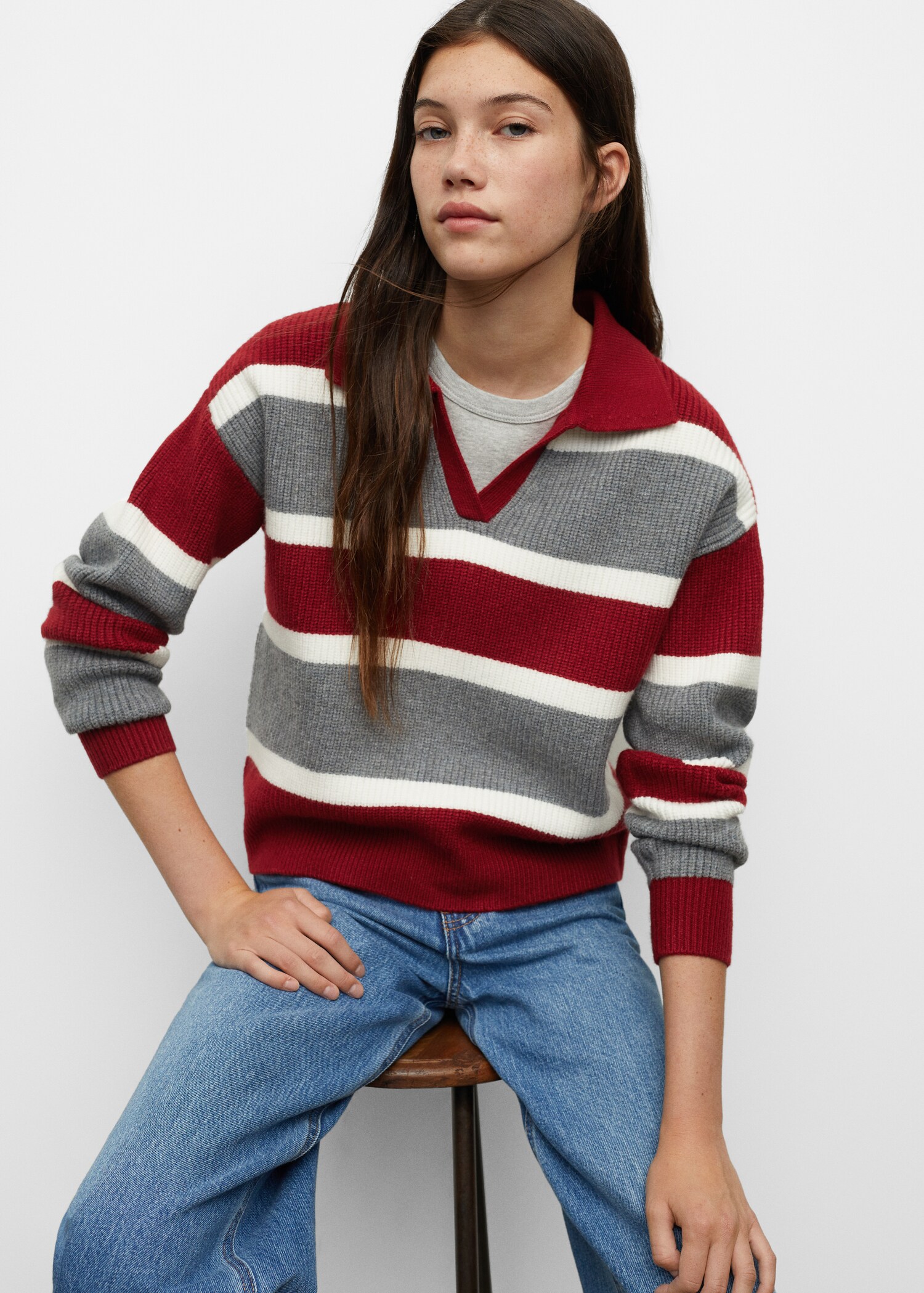 Striped rib sweater - Details of the article 2