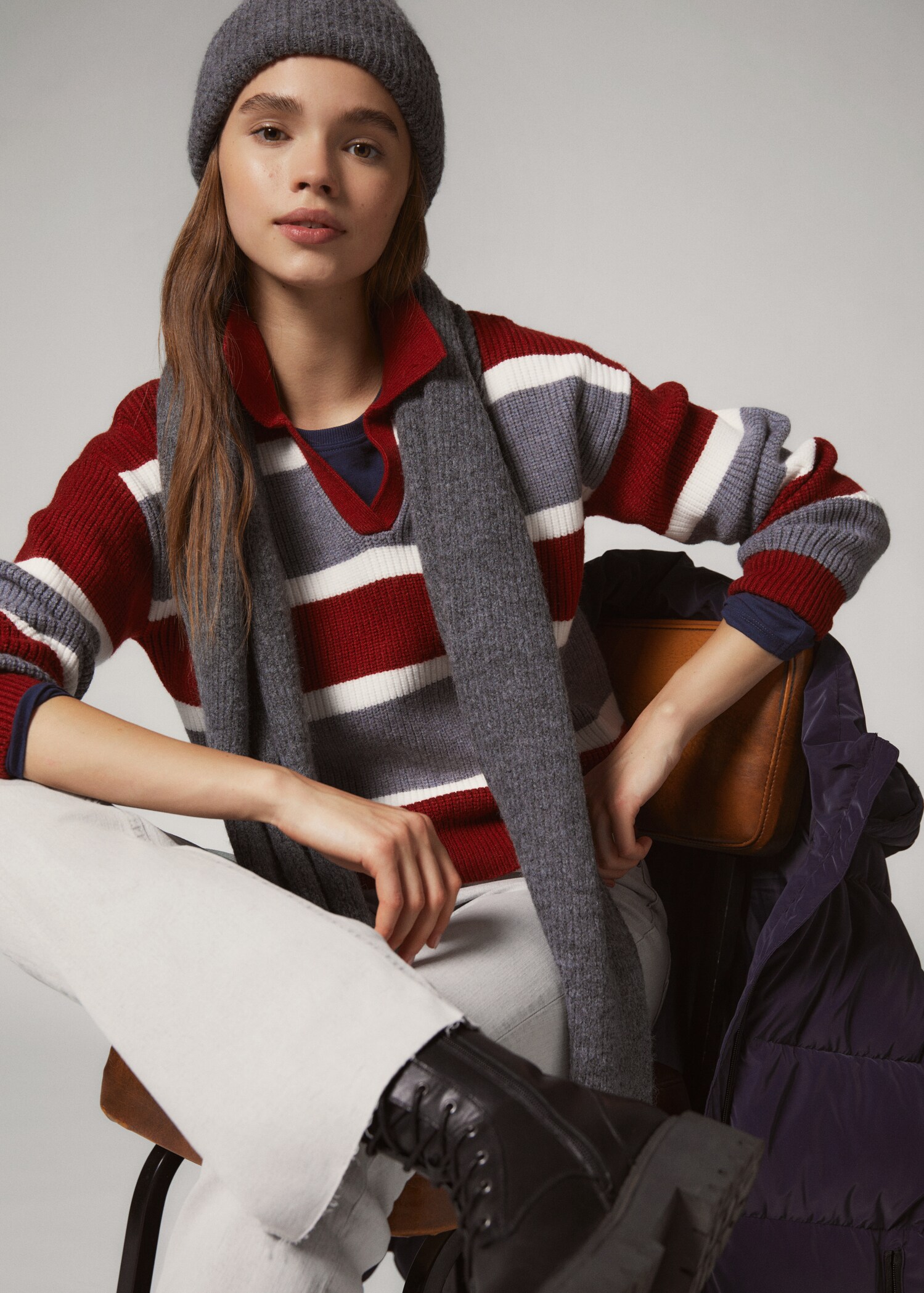 Striped rib sweater - Details of the article 5