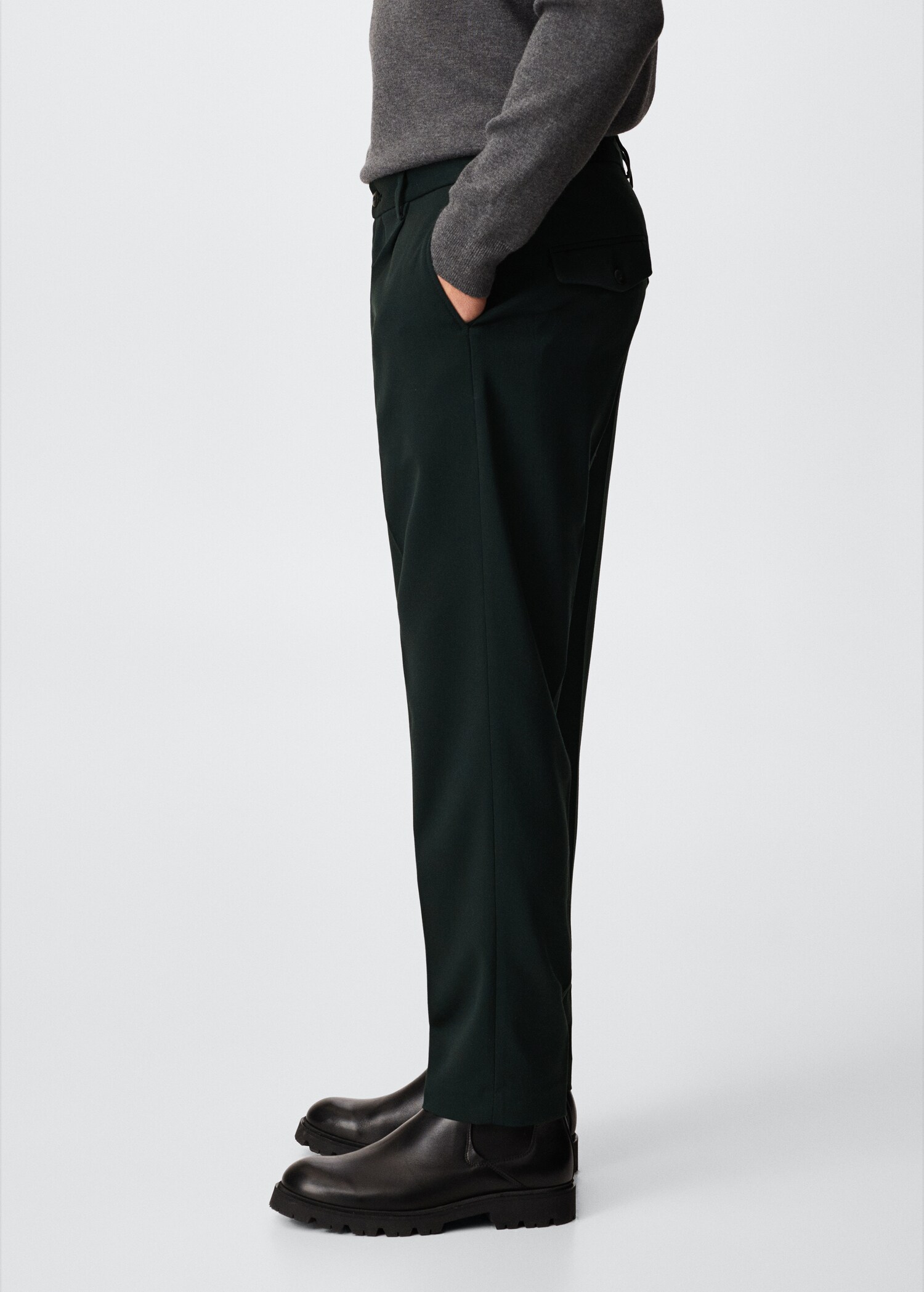 Cotton pleated pants - Details of the article 4