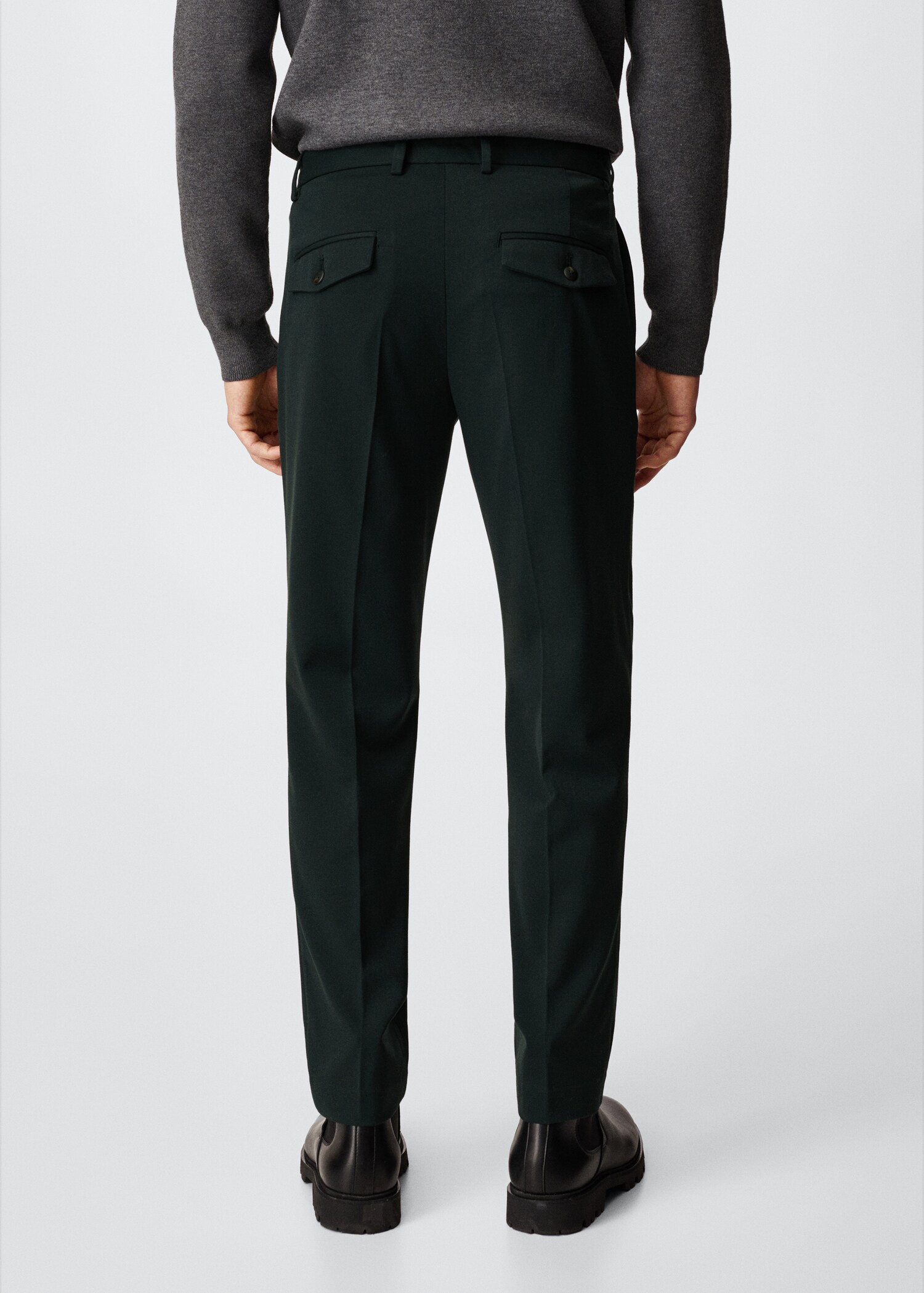 Cotton pleated pants - Reverse of the article