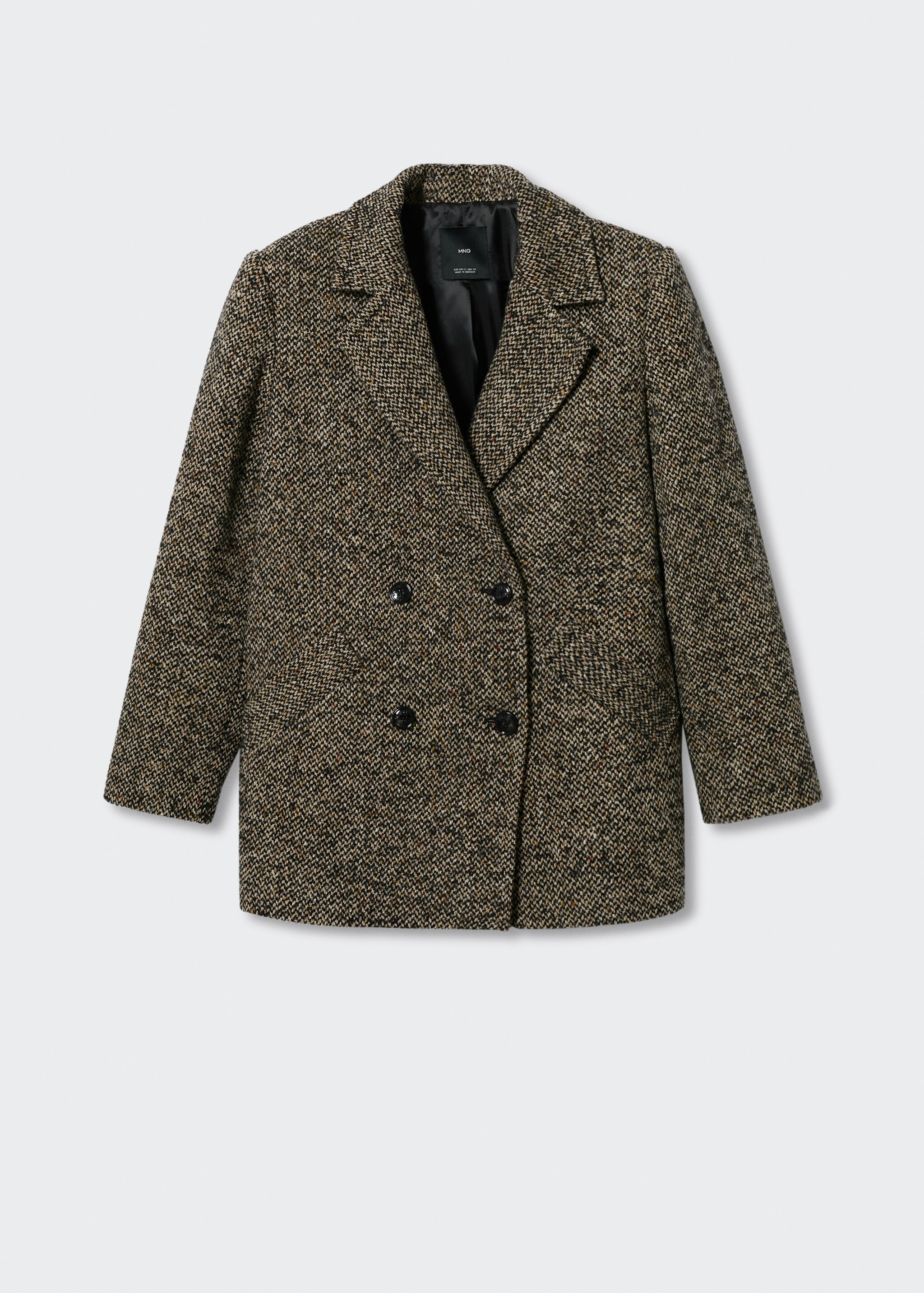 Textured flecked wool coat - Article without model
