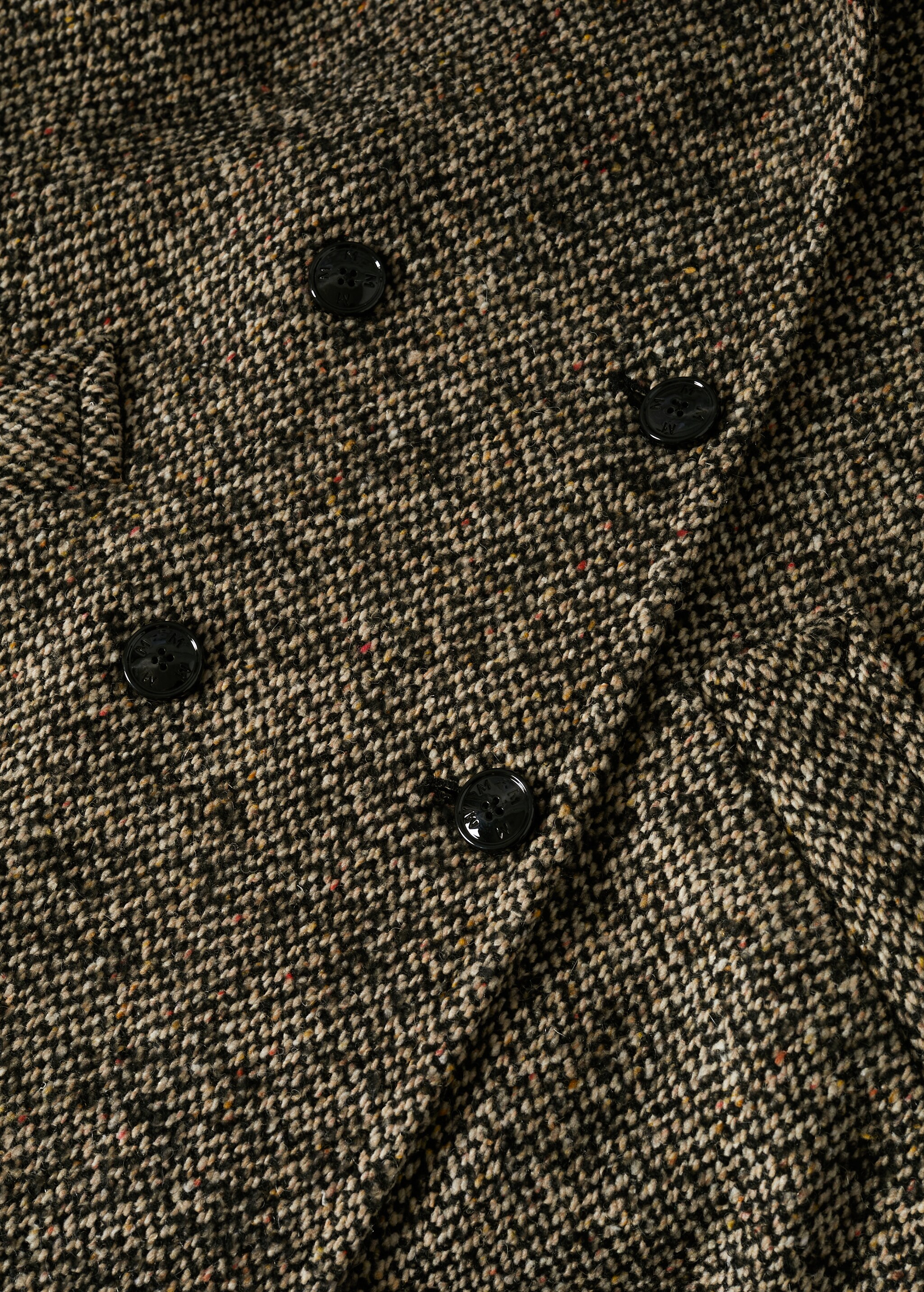 Textured flecked wool coat - Details of the article 8