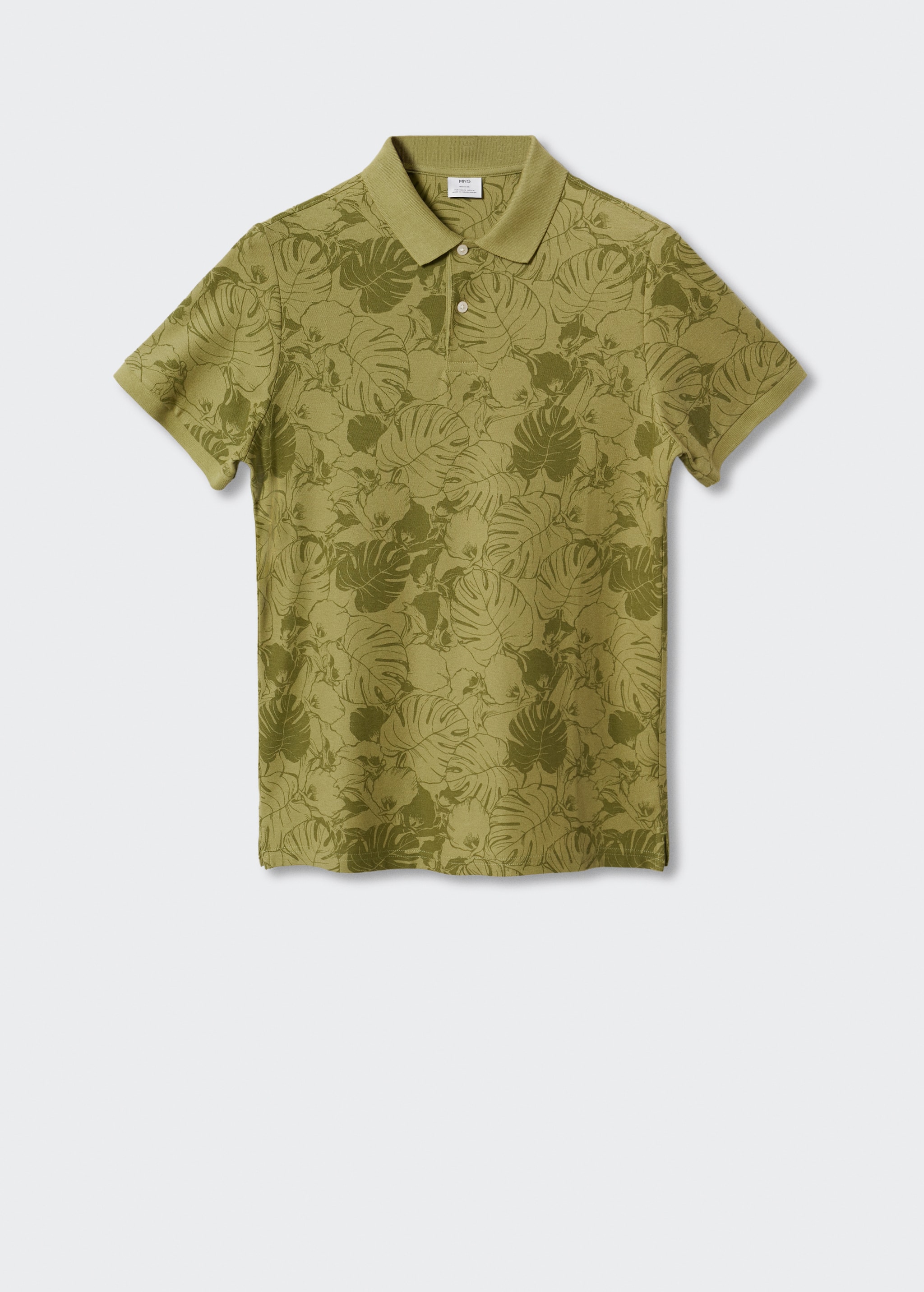 Tropical print cotton polo shirt - Article without model