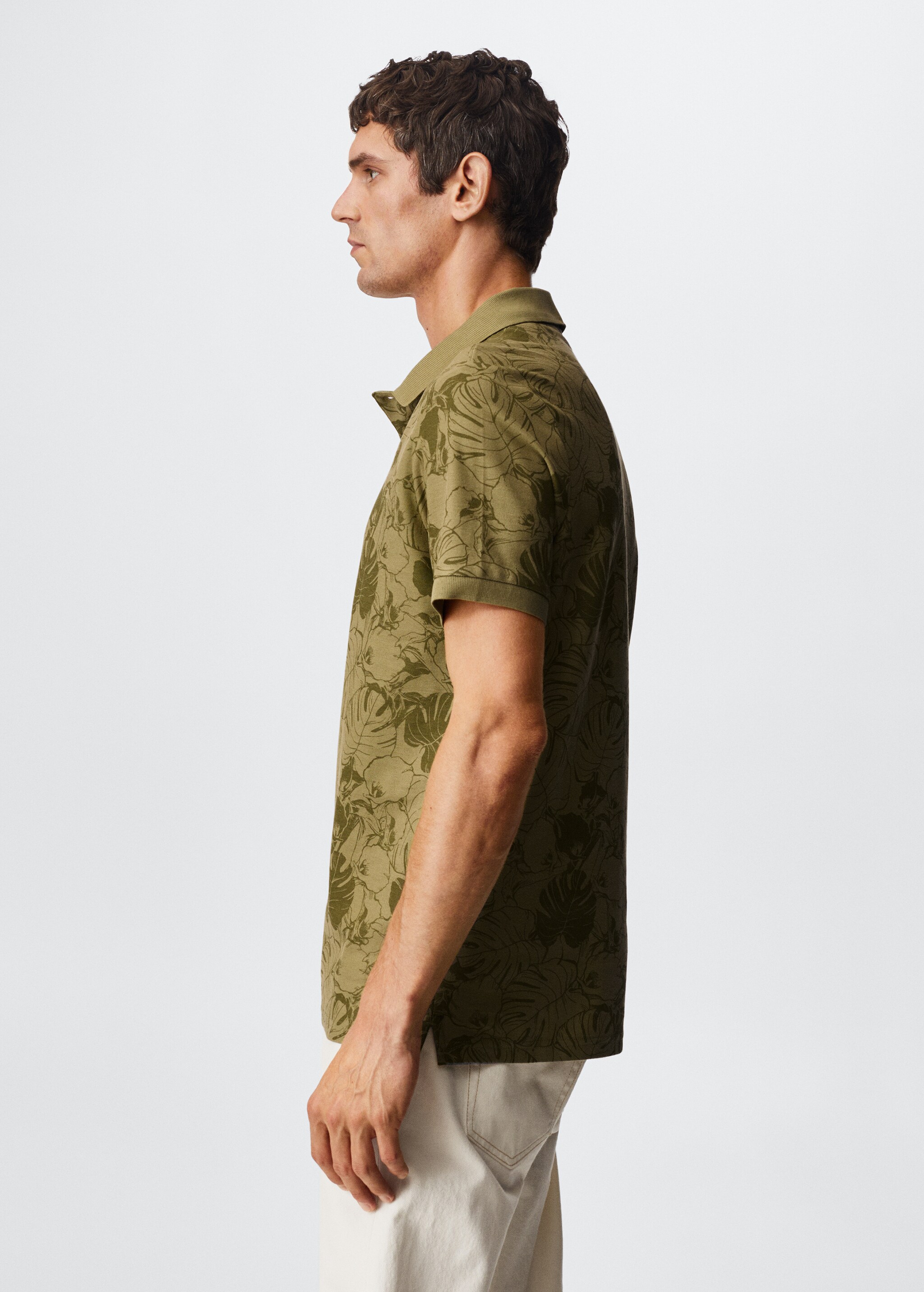 Tropical print cotton polo shirt - Details of the article 6