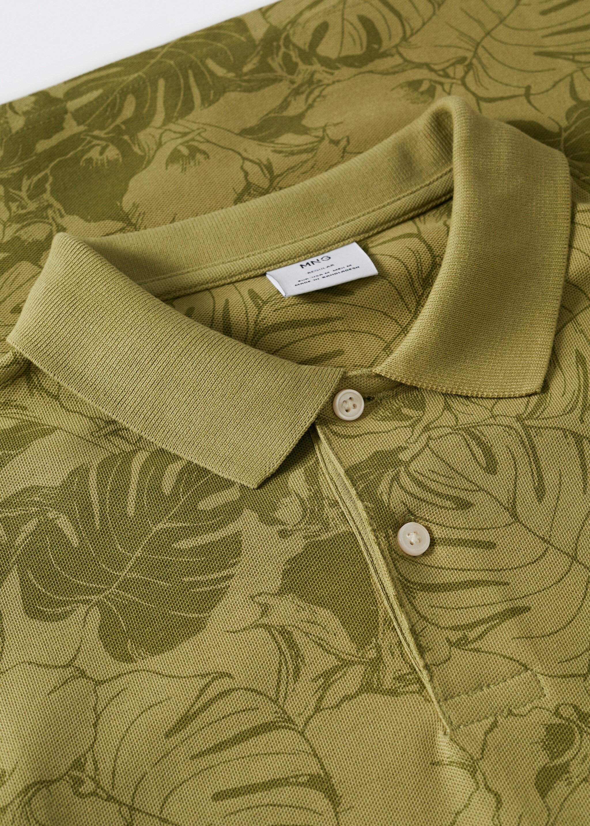 Tropical print cotton polo shirt - Details of the article 8