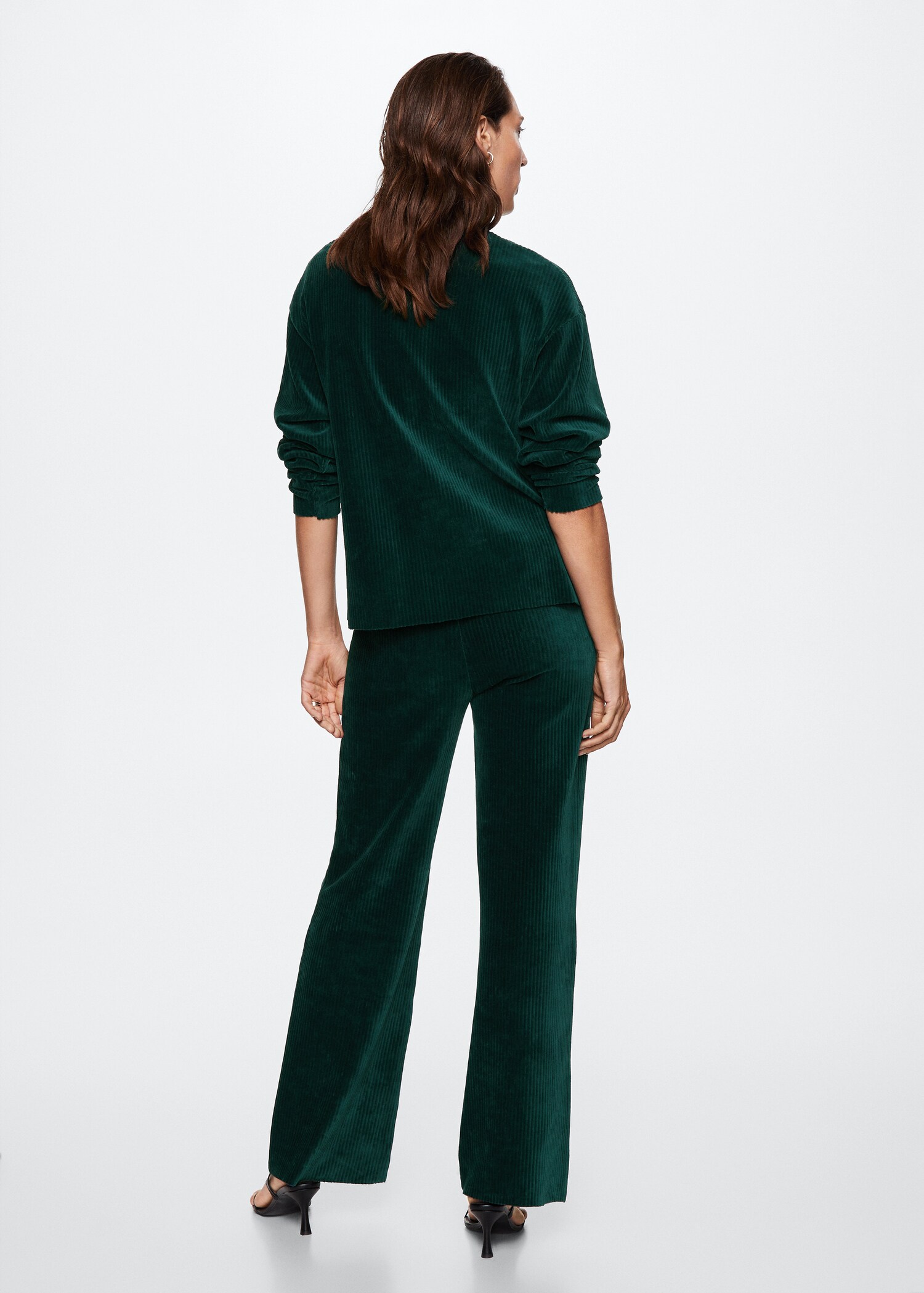 Corduroy trousers with elastic waist - Reverse of the article