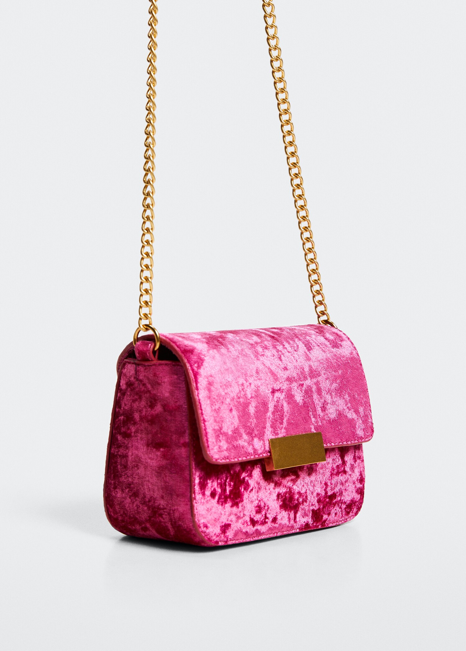 Chain velvet bag - Medium plane