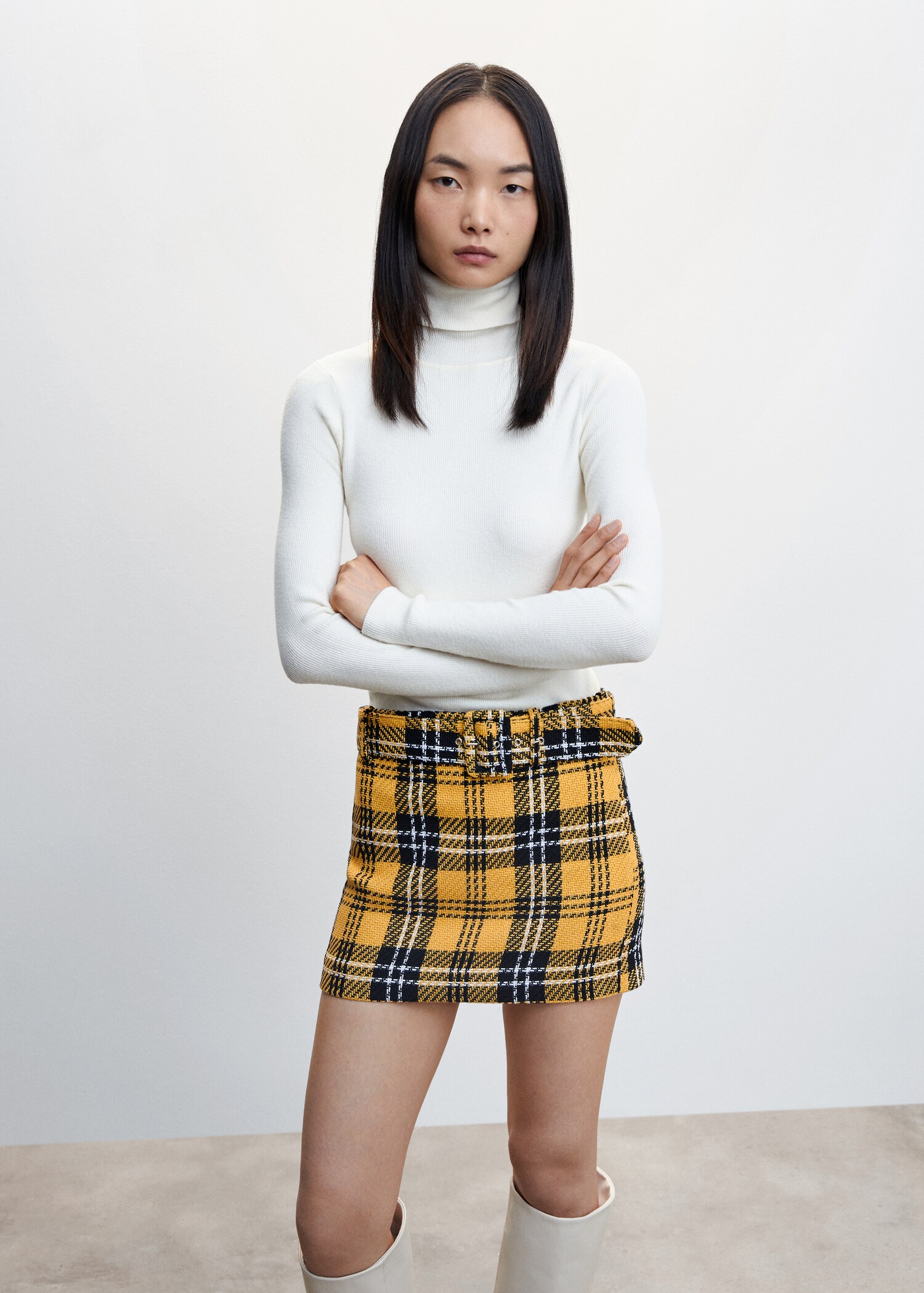 Skirt with safety pin detail - Medium plane