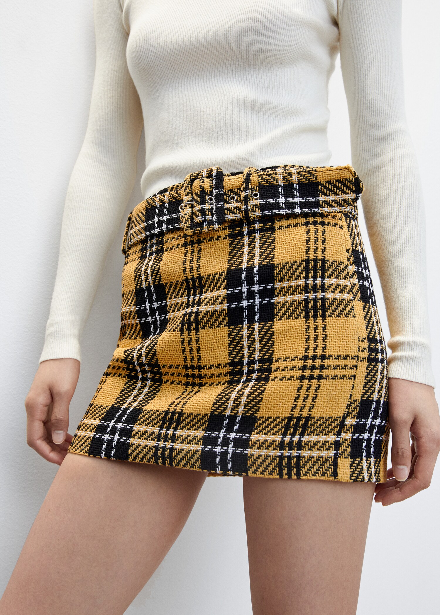 Skirt with safety pin detail - Details of the article 1