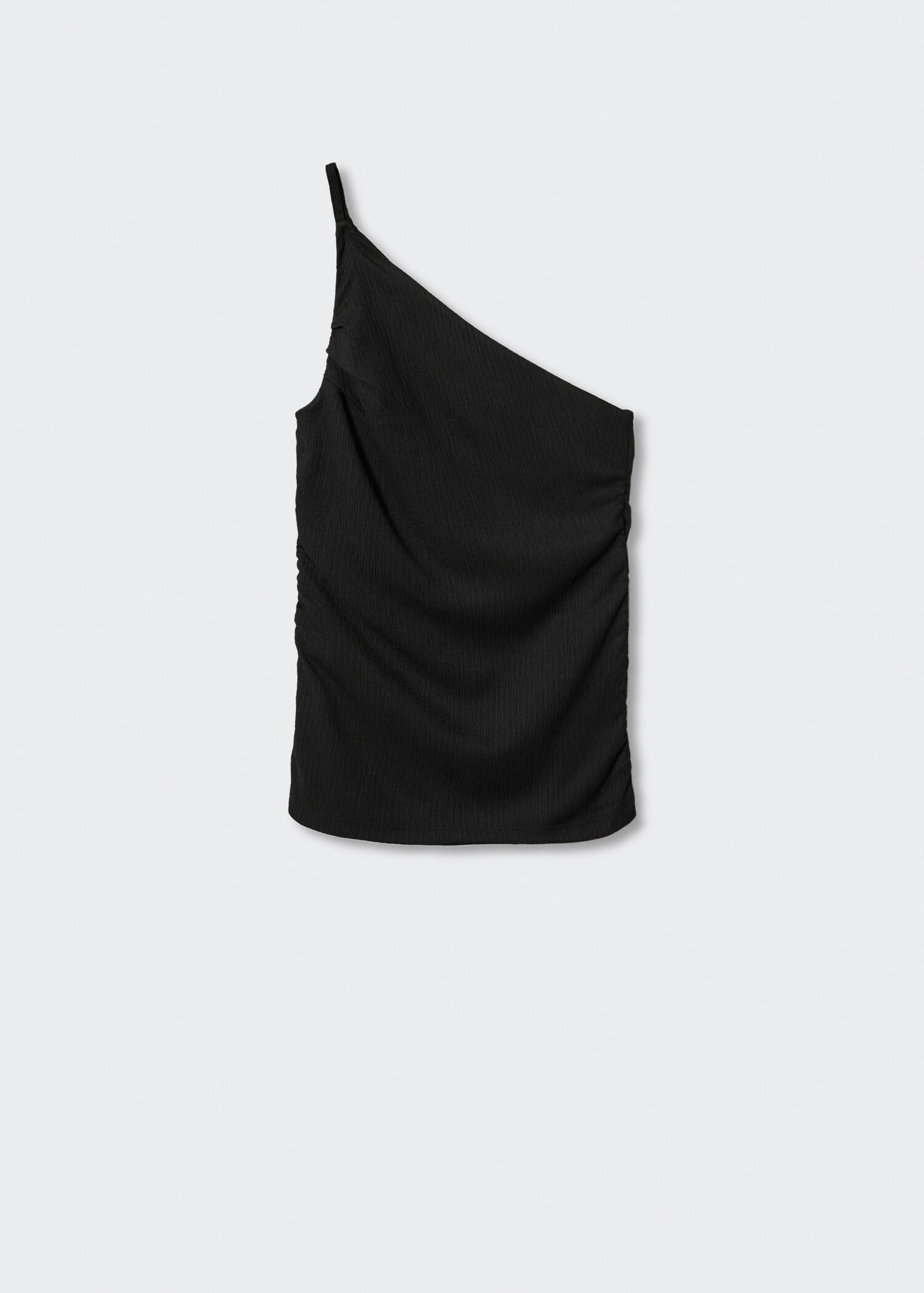 Asymmetrical textured top - Woman | MANGO OUTLET USA