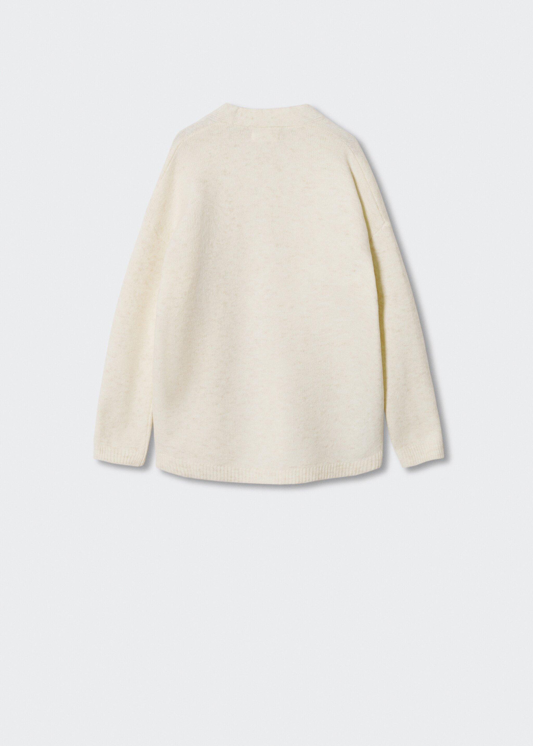 Open knit cardigan - Reverse of the article, Ecru. Ref: 37037877-00.
