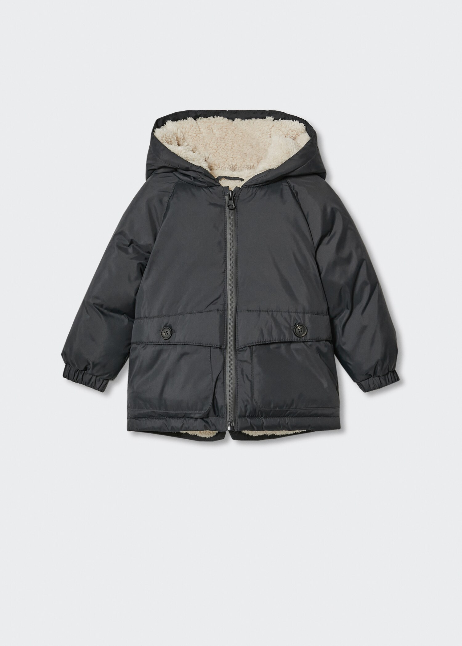 Prošívaný anorak s podšívkou z beránka - Zboží bez modelu