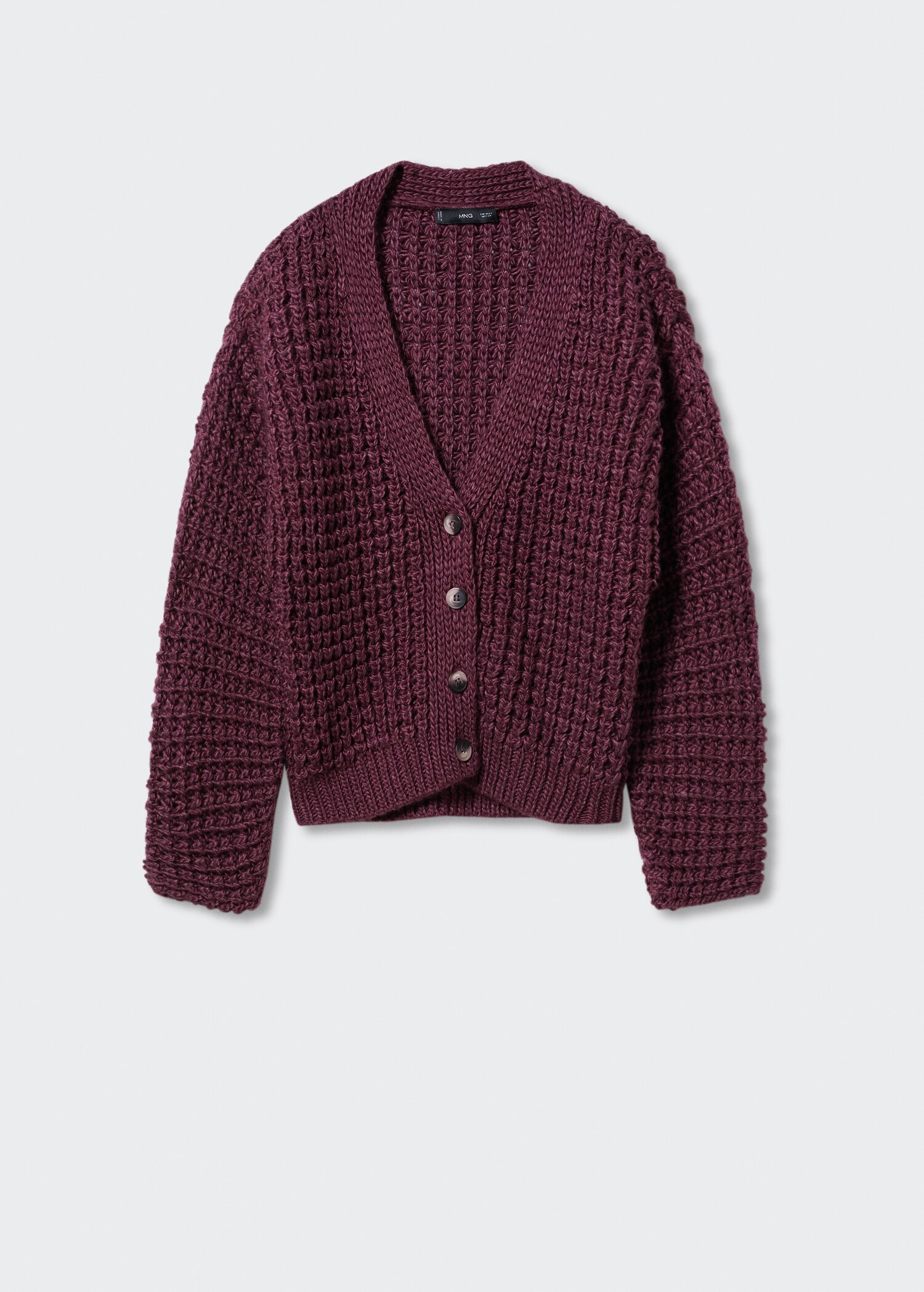 Oversized cardigan with buttons - Article without model