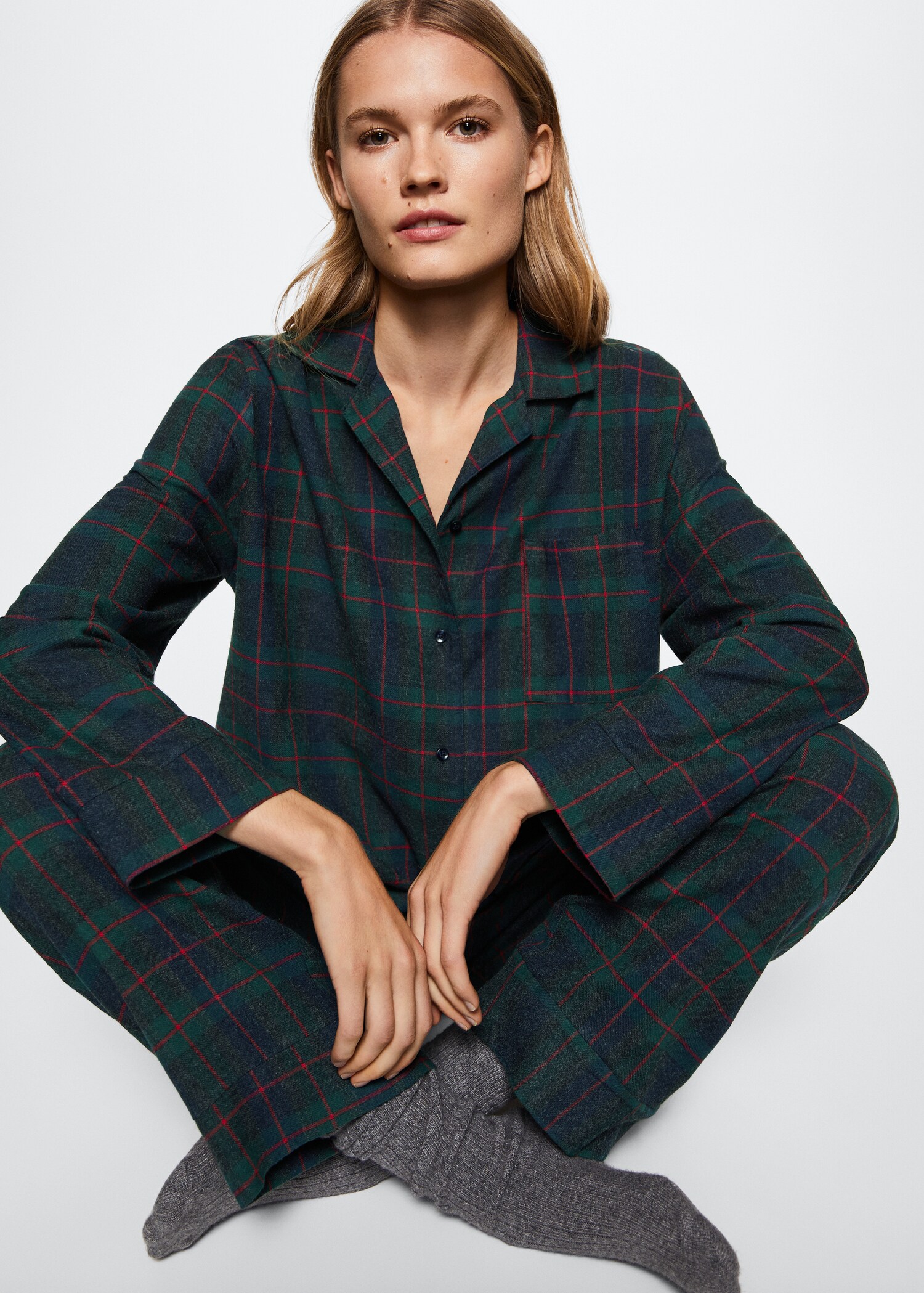 Camisa pijama franel·la quadres - Detall de l'article 2