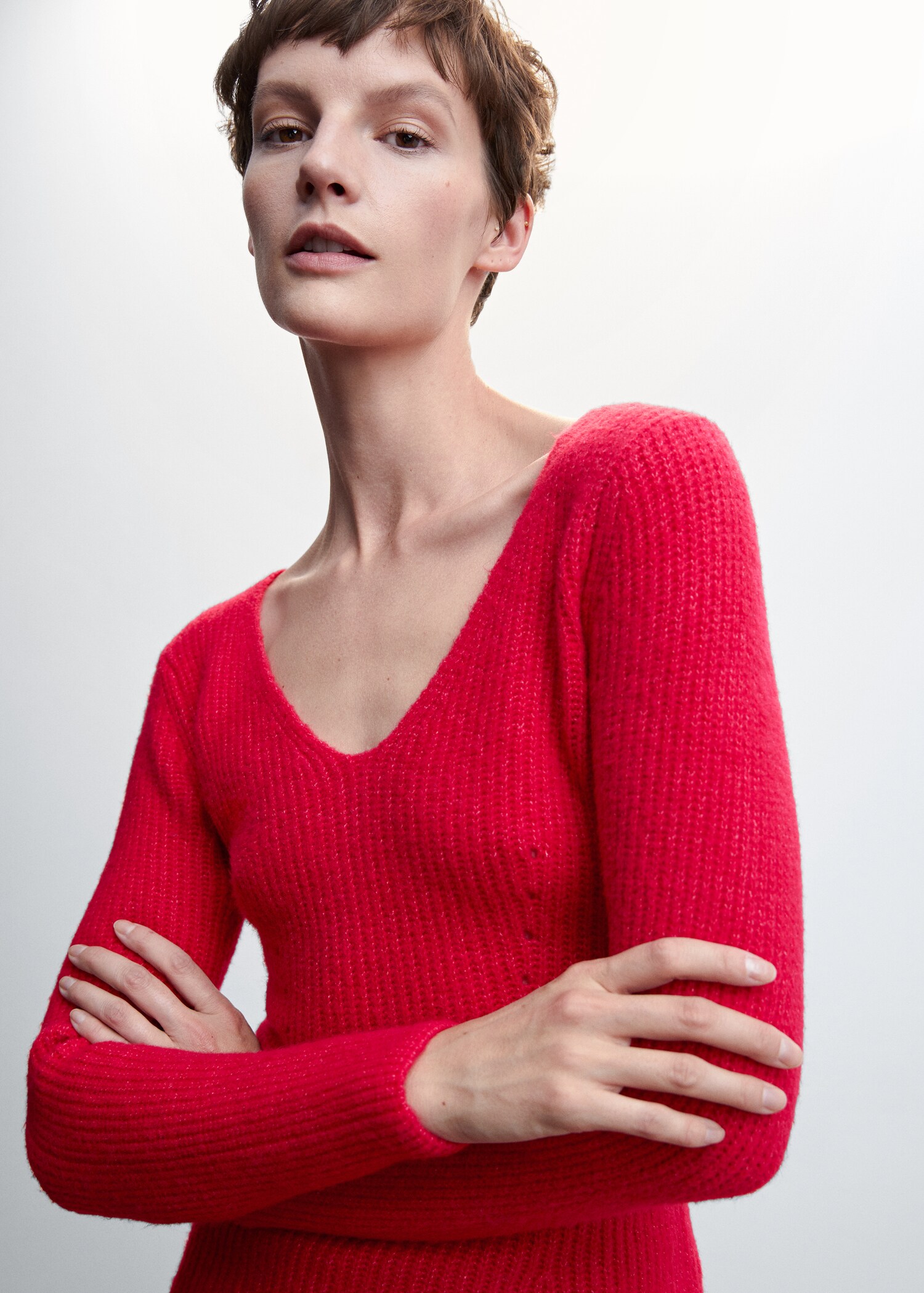 Short knitted dress - Details of the article 1