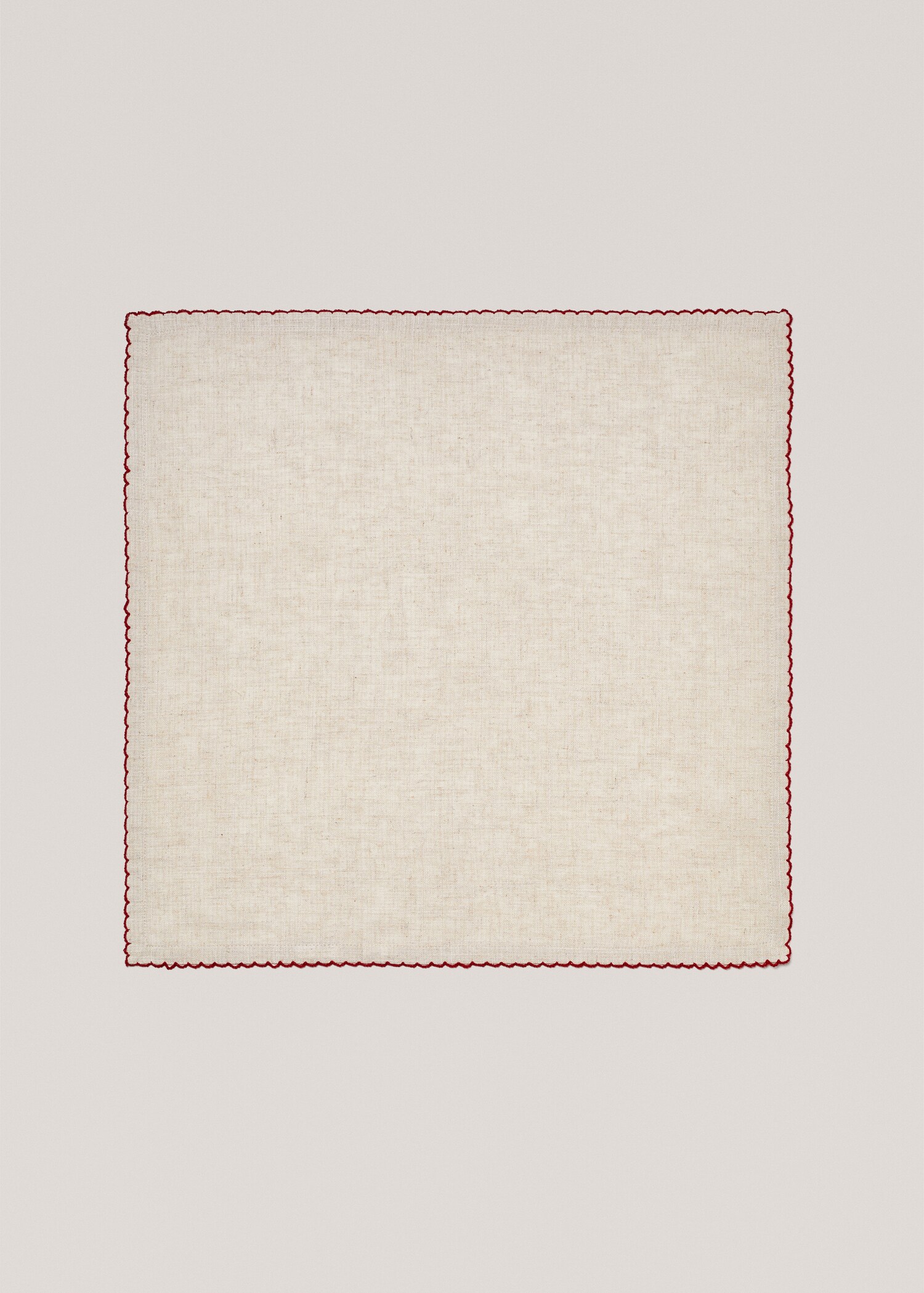 Pack 2 tovaglioli con bordo ricamato 45x45 cm - Articolo senza modello