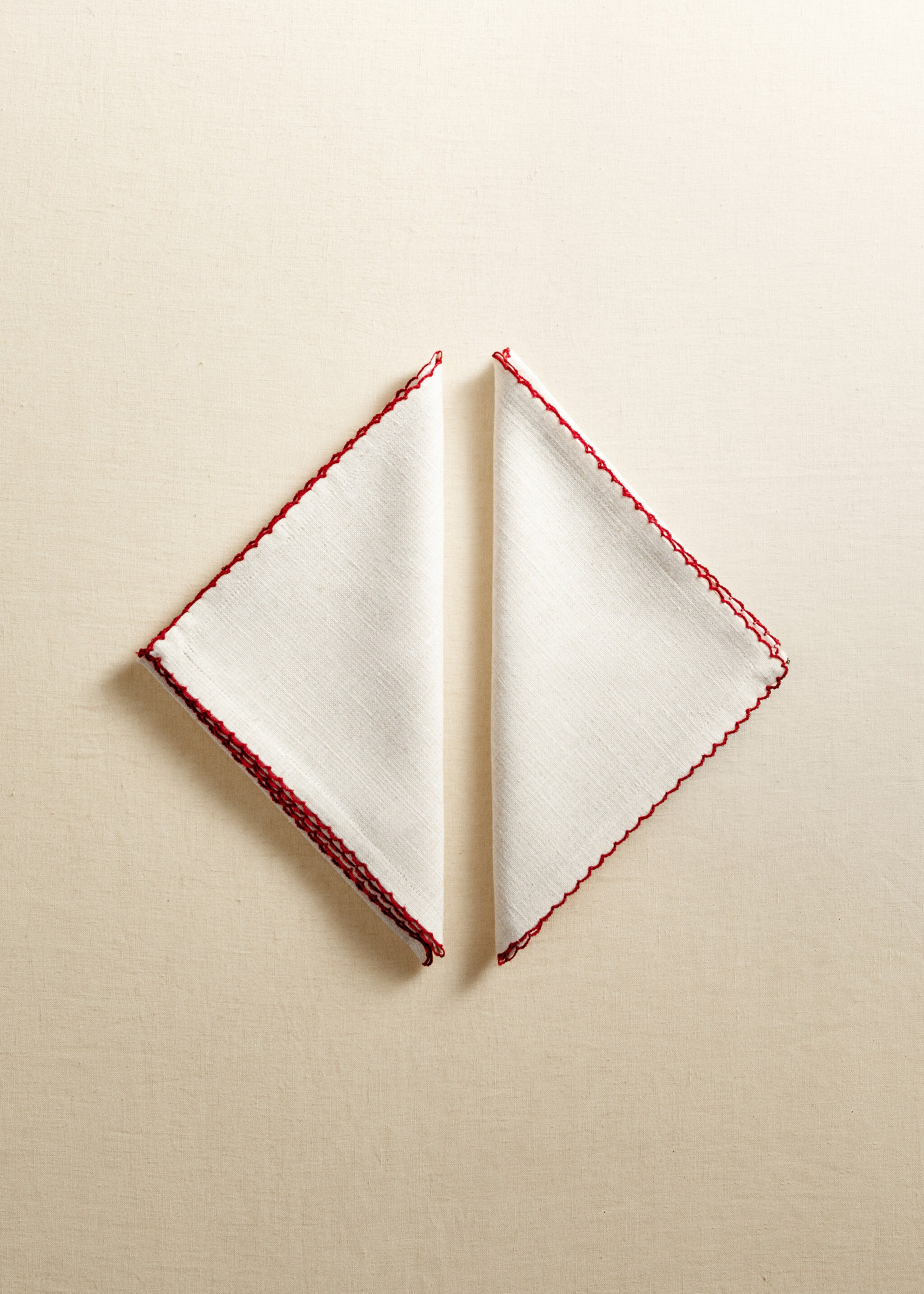 2er-Pack Servietten mit bestickter Borte 45 x 45 cm - Detail des Artikels 7