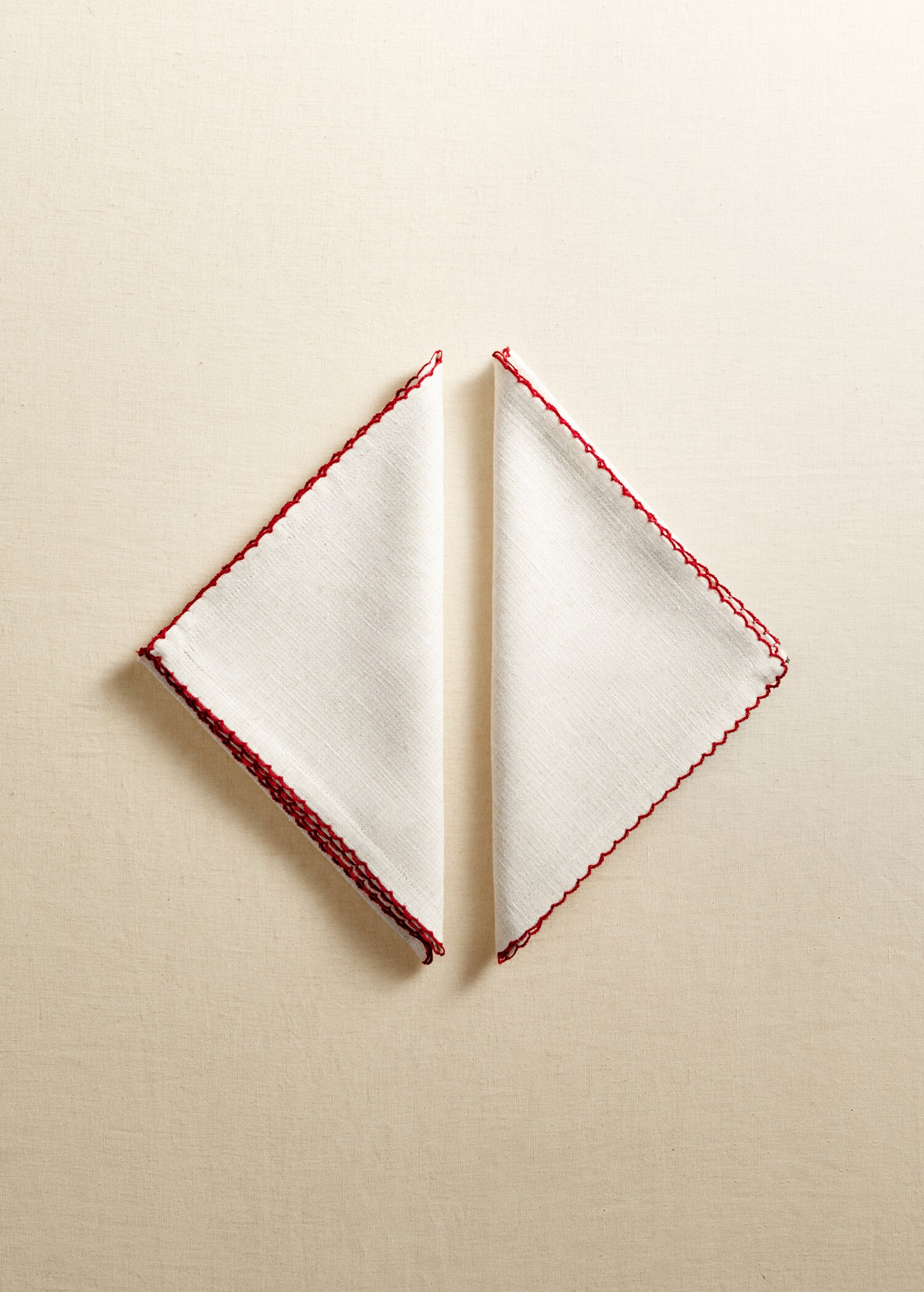 Pack 2 tovaglioli con bordo ricamato 45x45 cm - Dettaglio dell'articolo 7