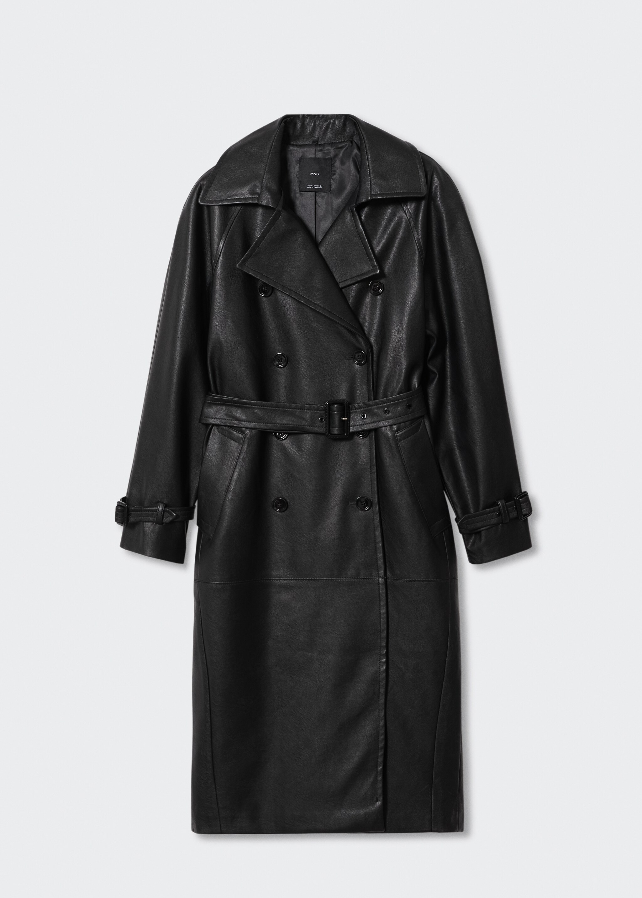 Leather-effect trench coat - Article without model
