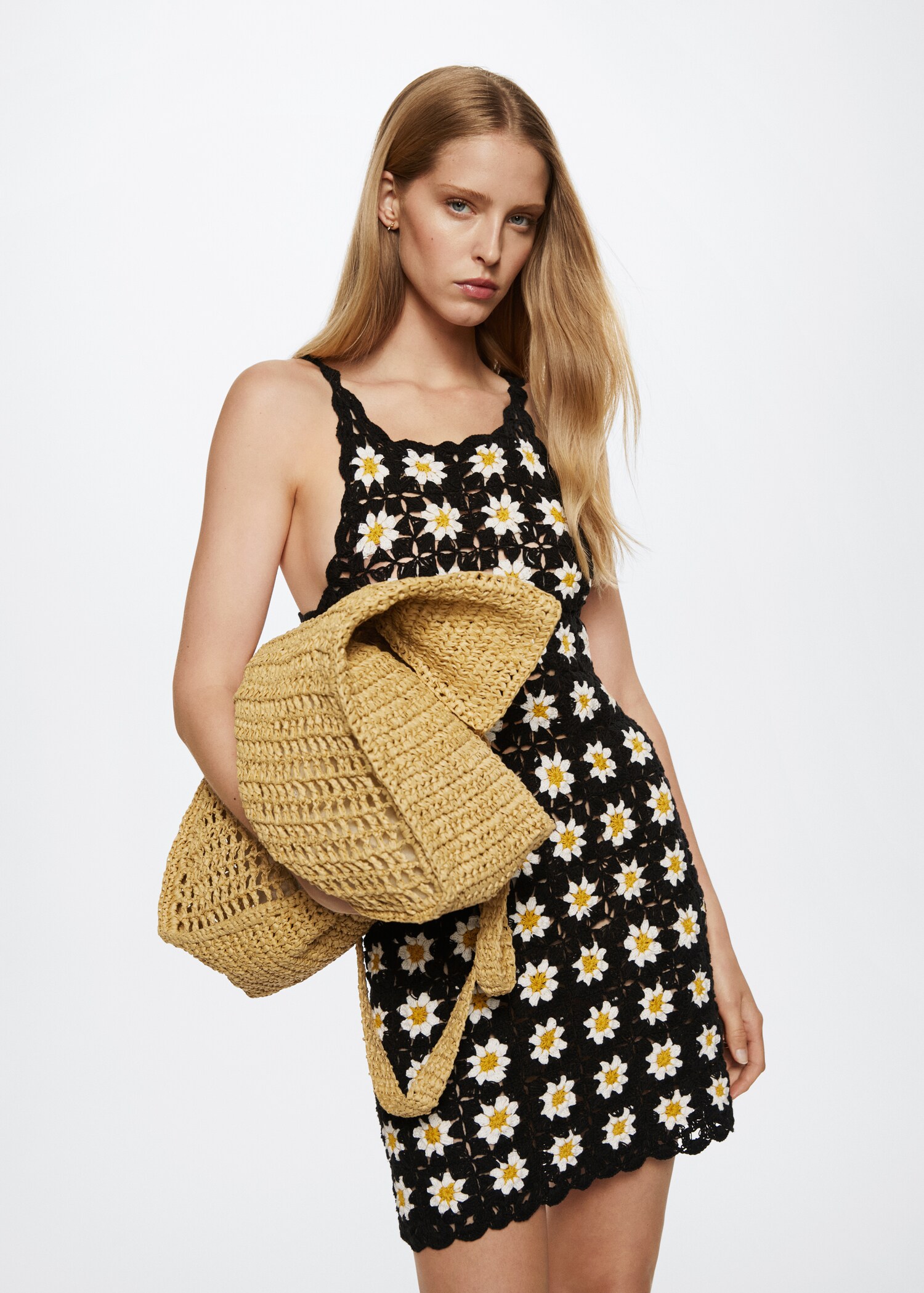 Crochet jurk met margrietjes - Middenvlak