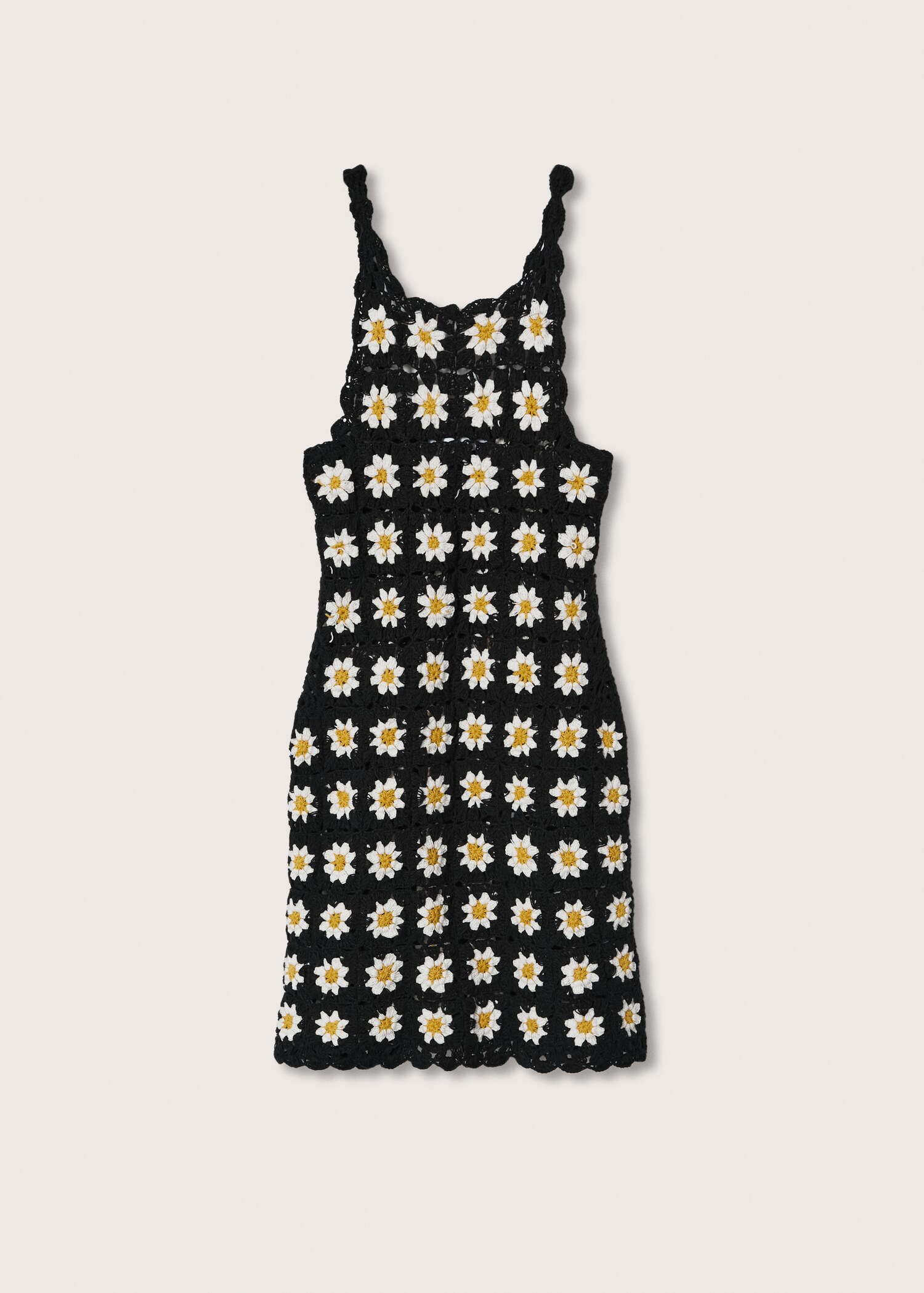 Crochet jurk met margrietjes - Artikel zonder model