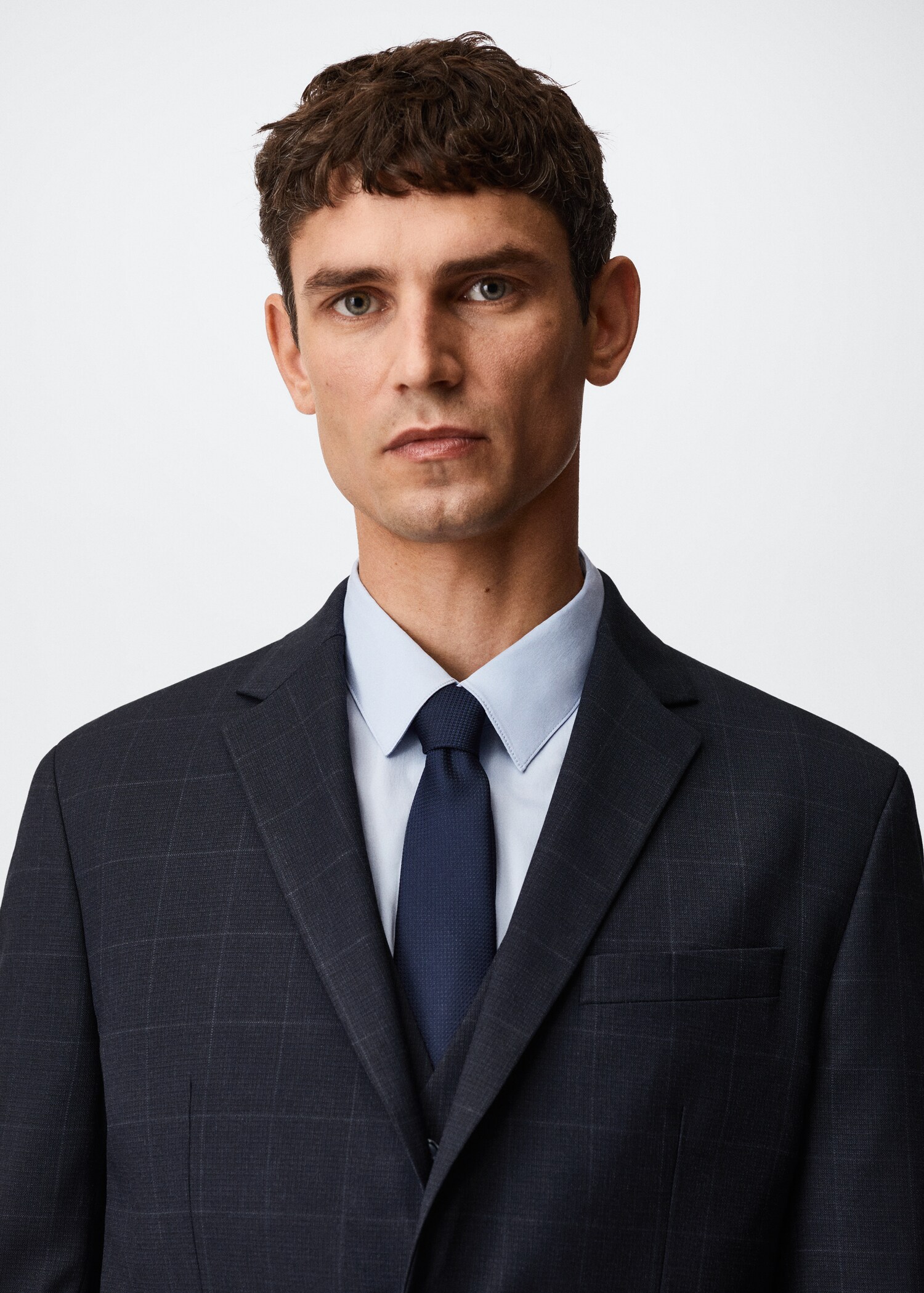 Slim fit check suit blazer - Details of the article 1
