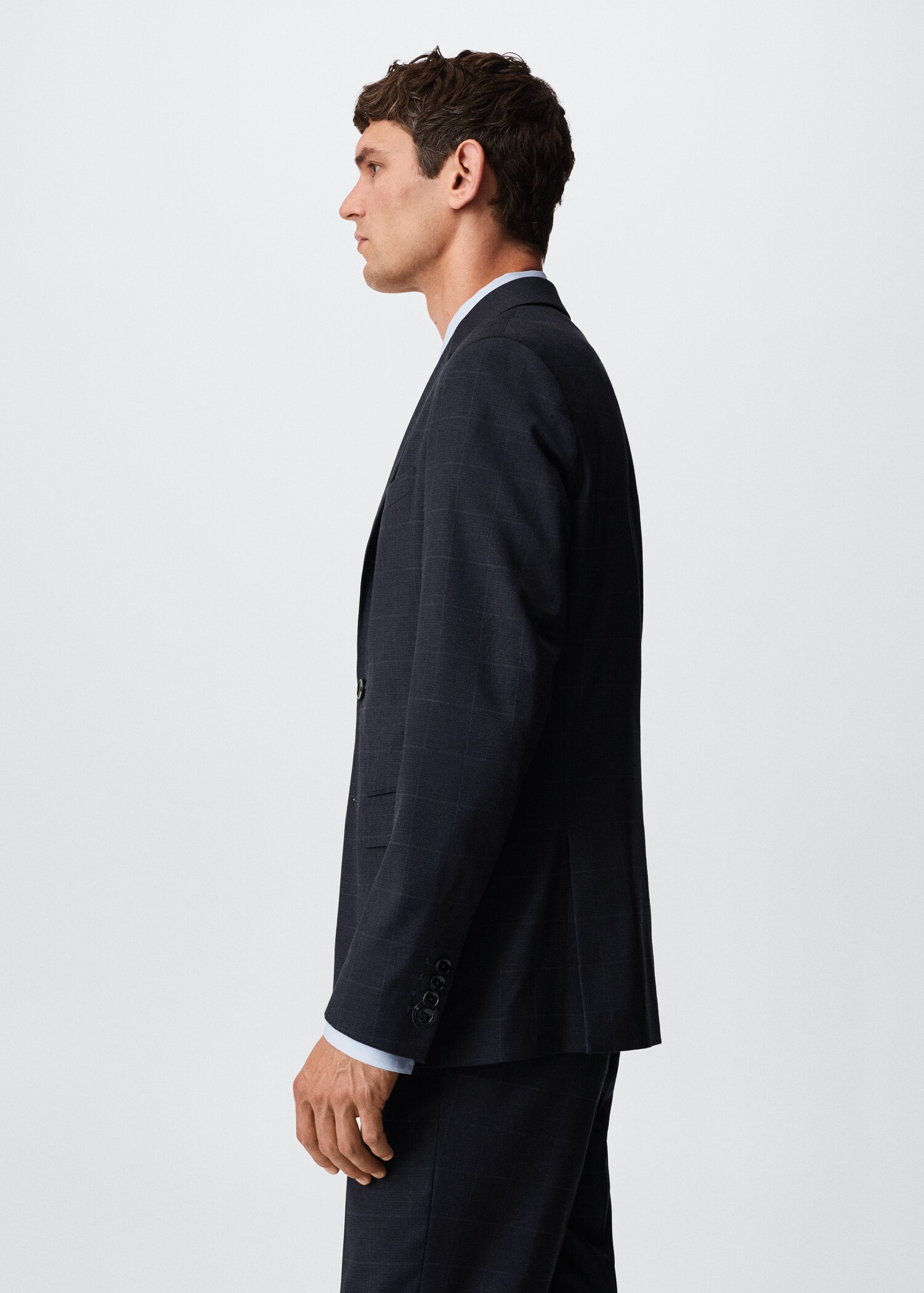 Slim fit check suit blazer - Details of the article 2
