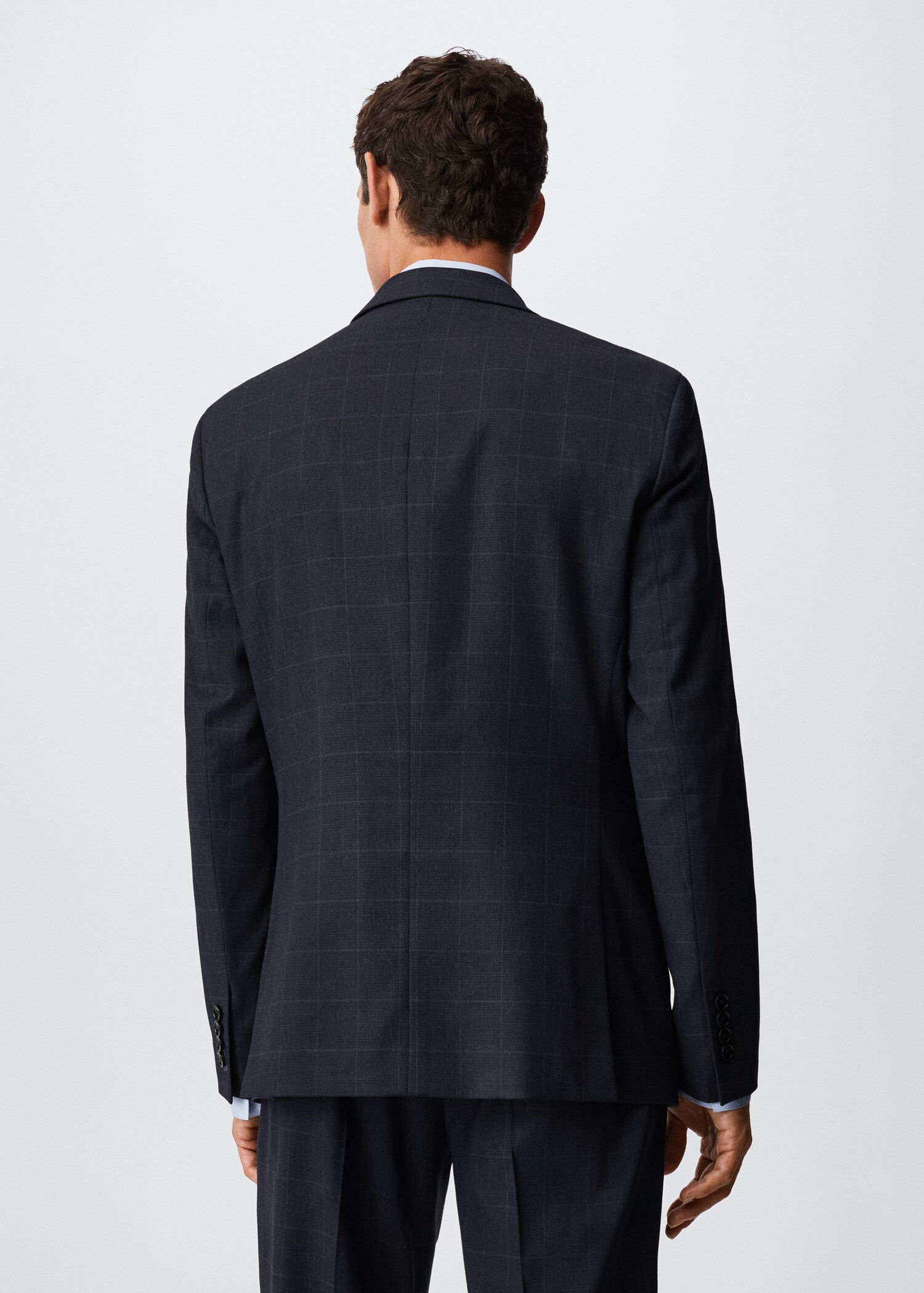 Slim fit check suit blazer - Reverse of the article