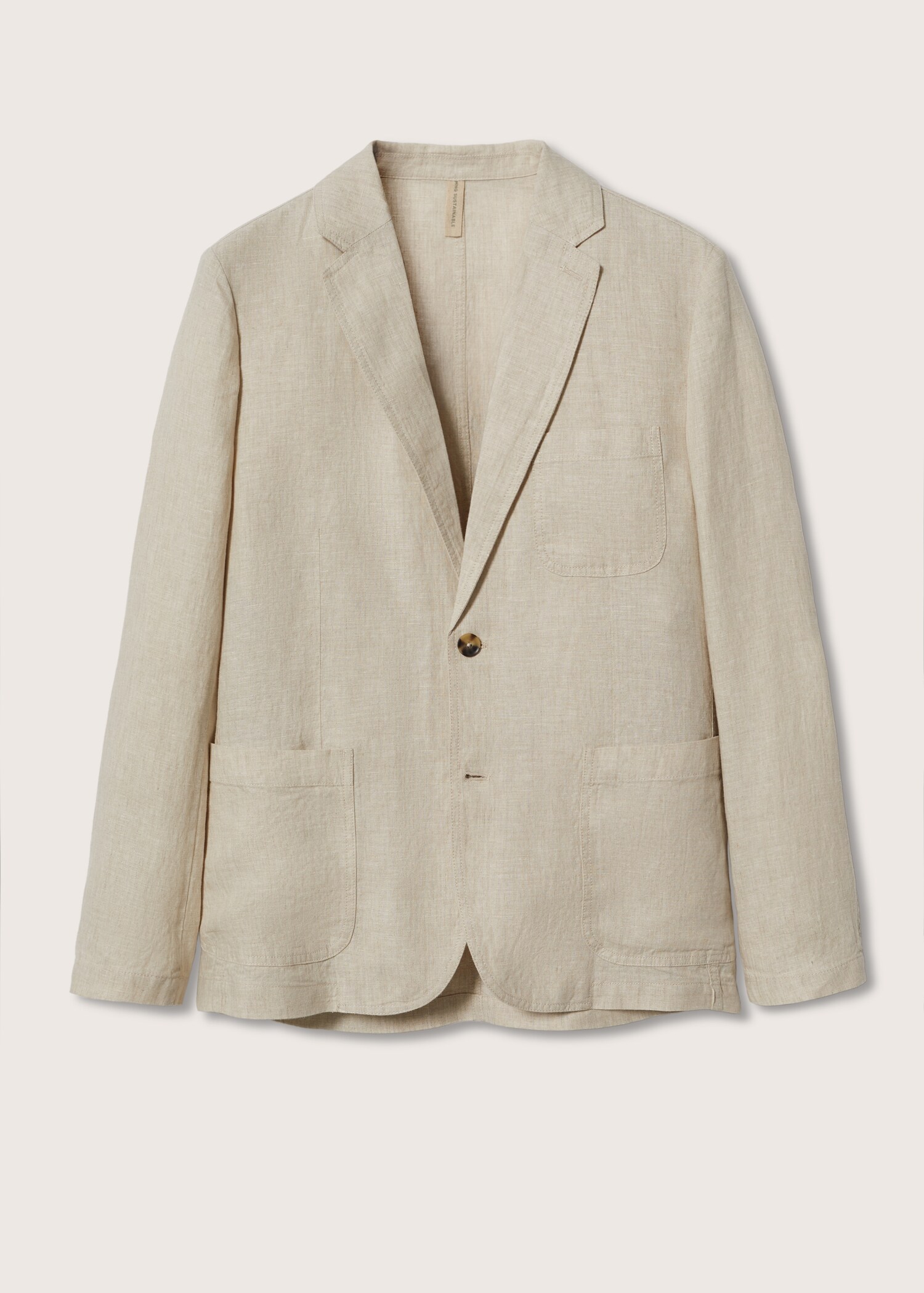 Slim-fit linen jacket - Article without model