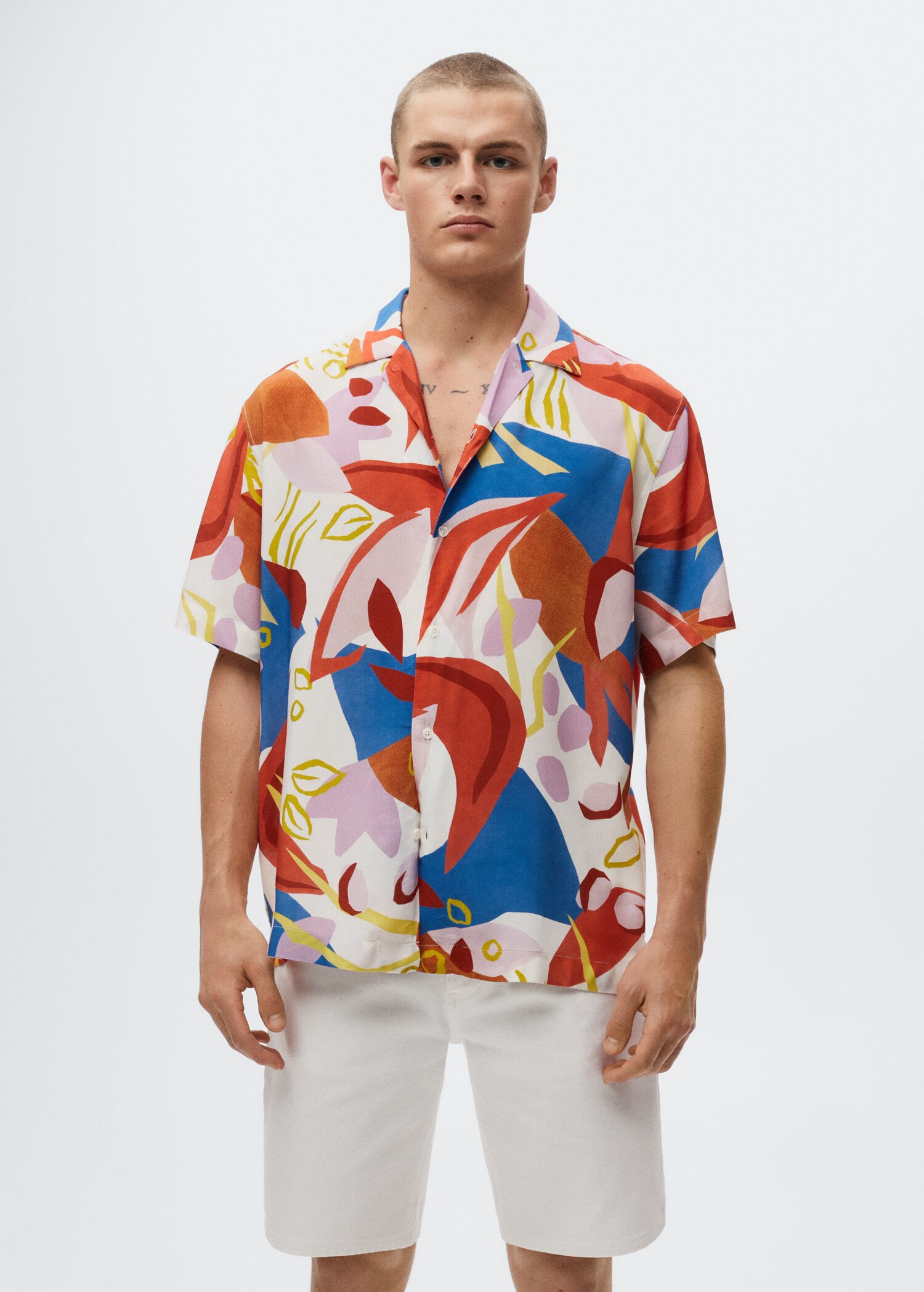 Camisa fluida estampada - Pla mig