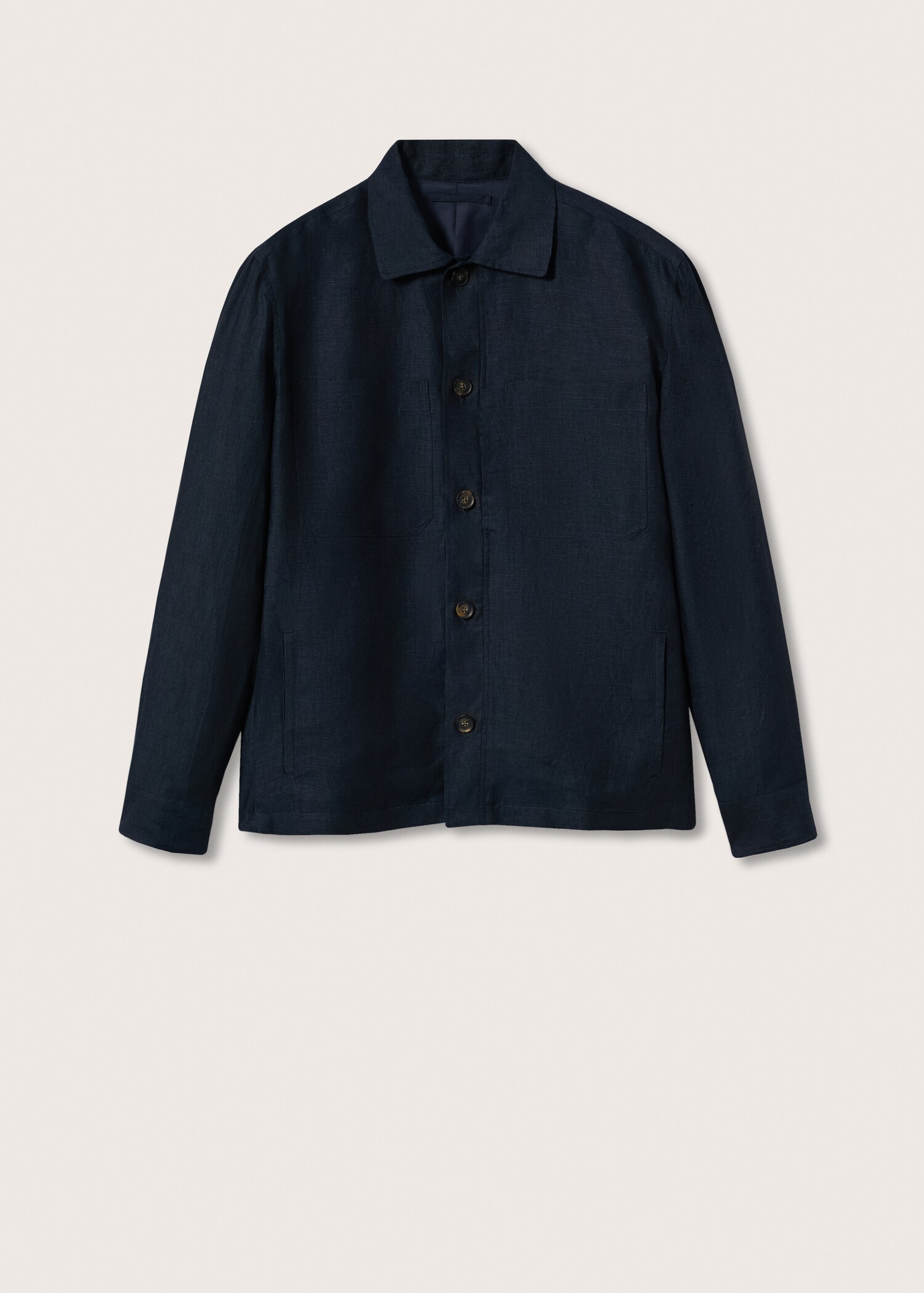 100% linen overshirt with pockets - Article without model