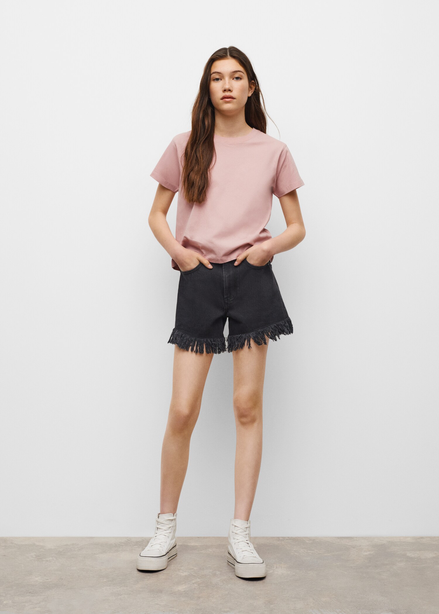 Frayed denim shorts - Medium plane