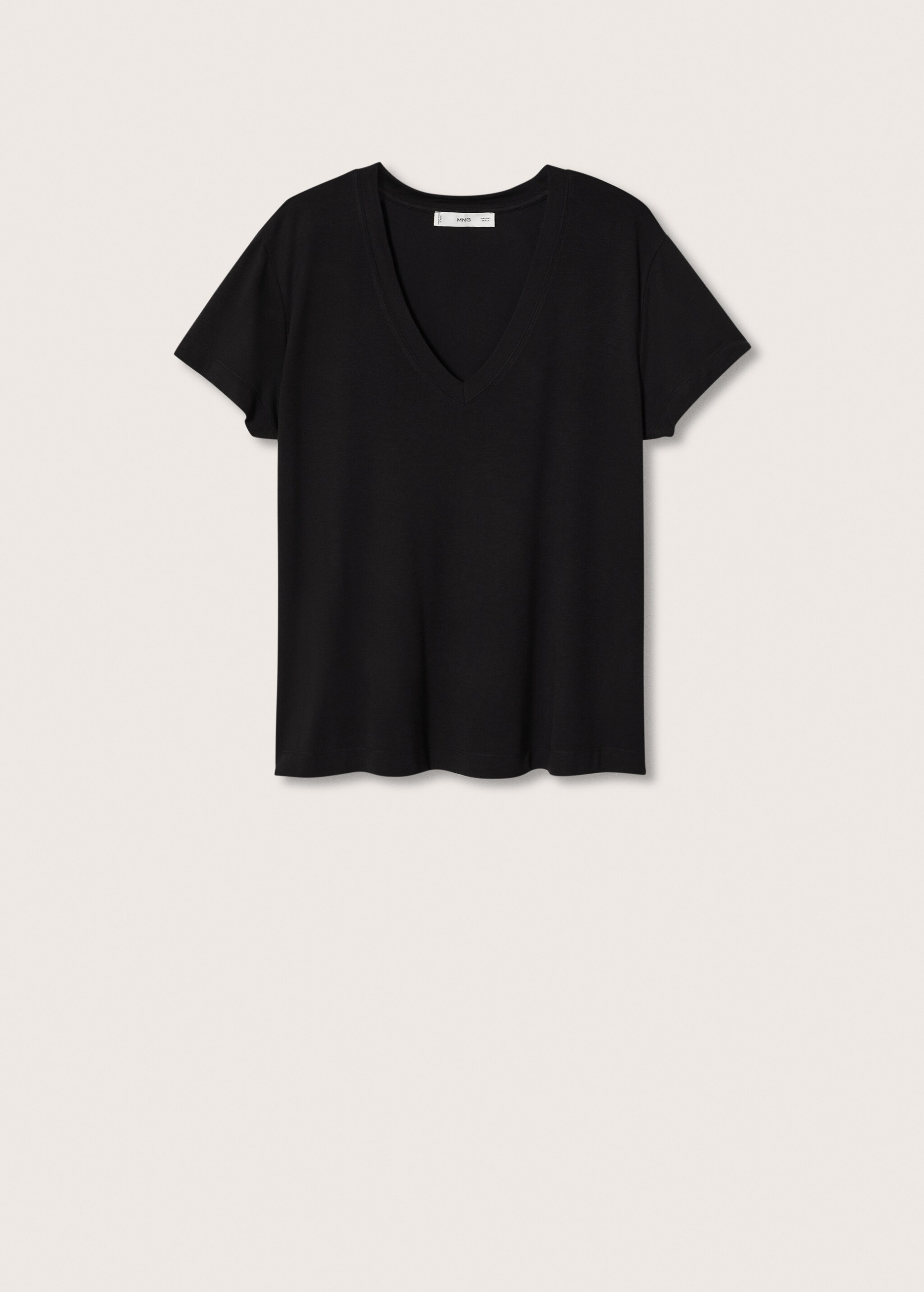 Fließendes T-Shirt mit V-Ausschnitt - Artikel ohne Model