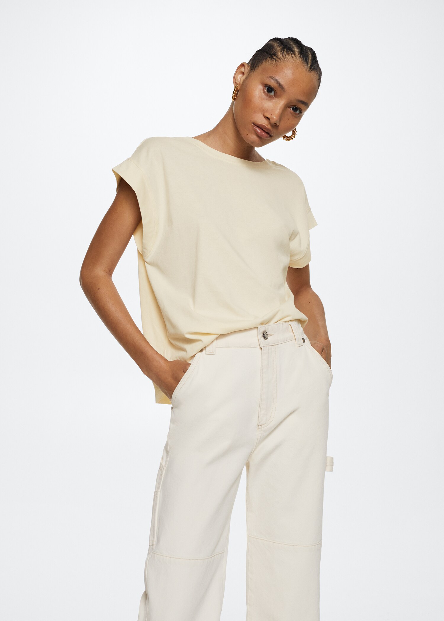Scoop back T-shirt - Medium plane
